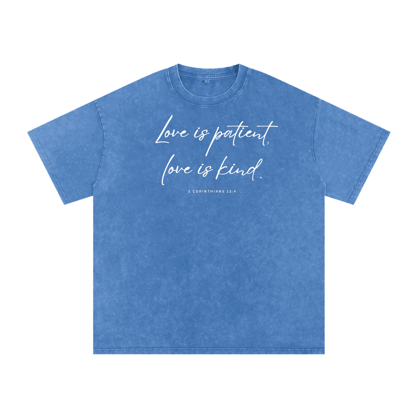 Love Is Patient Love Is Kind Snow Washed Oversized Christian T-Shirt | 1 Corinthians 13:4