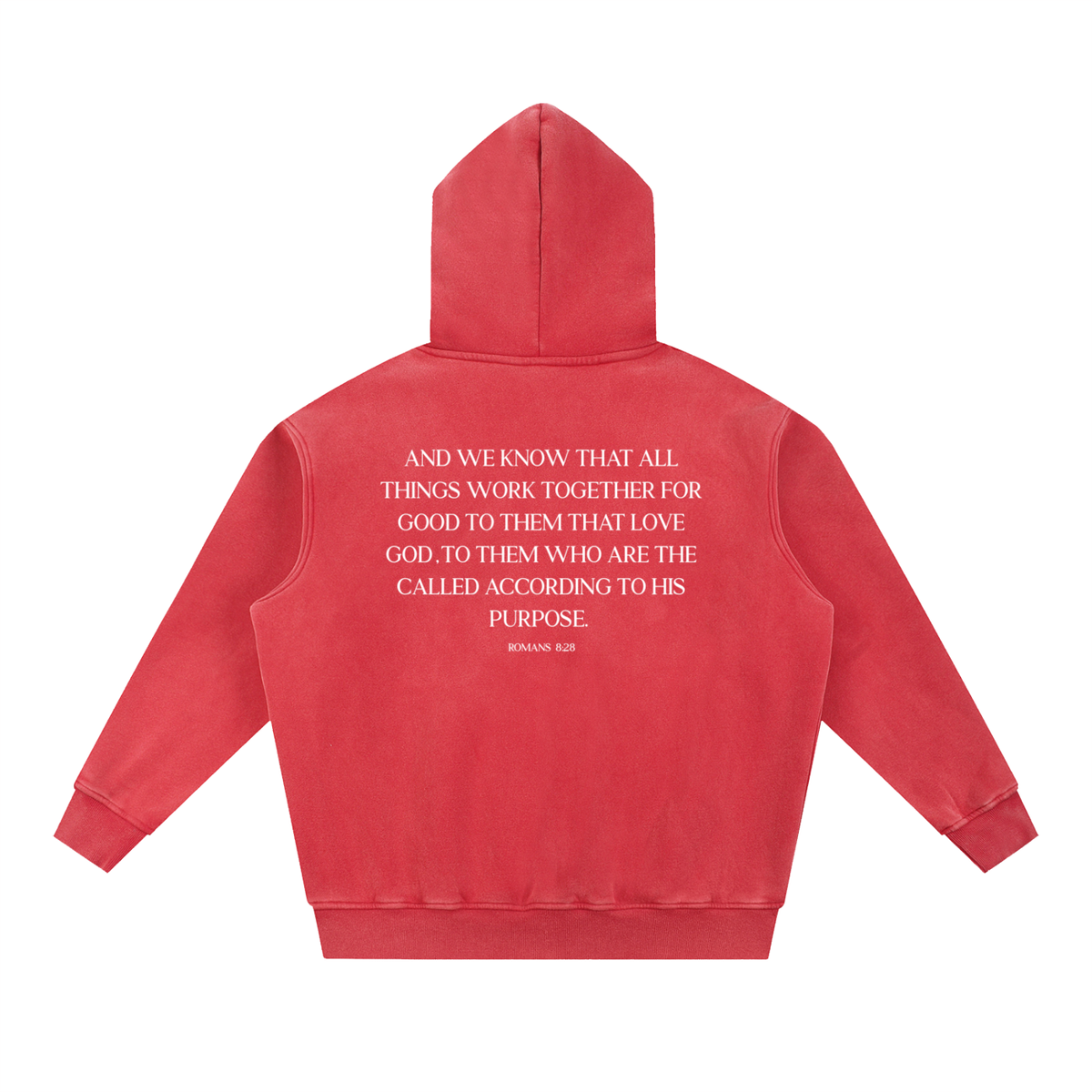 For My Good Snow Wash Oversized Hoodie | Romans 8:28