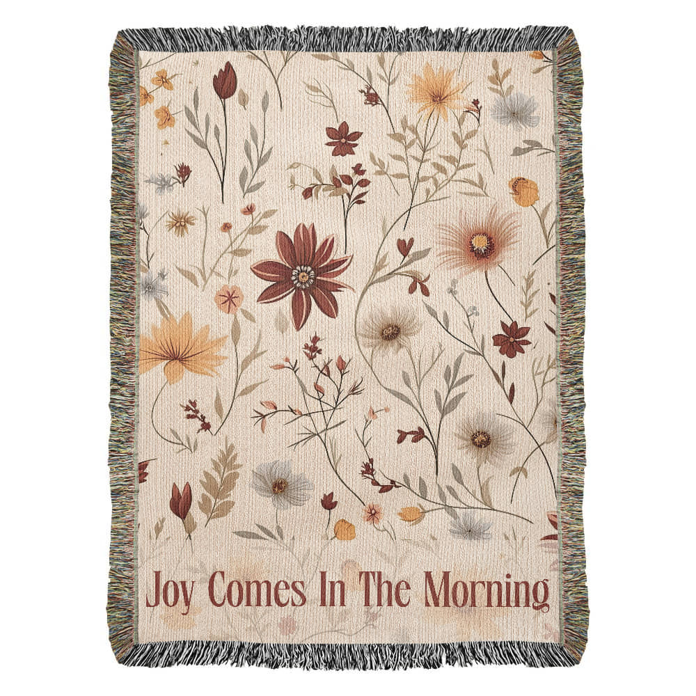Joy Comes In The Morning Woven Blanket
