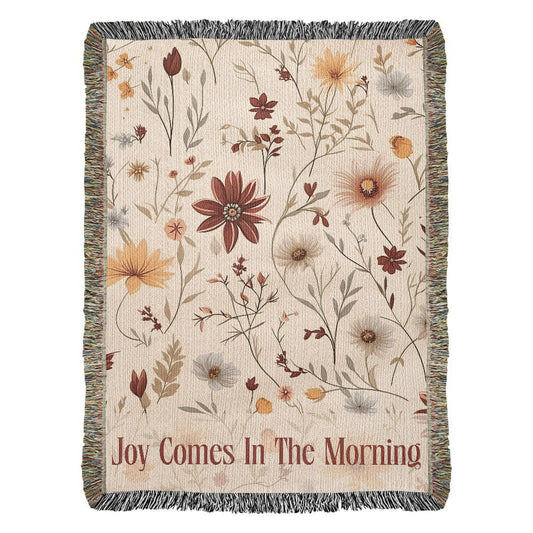Joy Comes In The Morning Woven Blanket