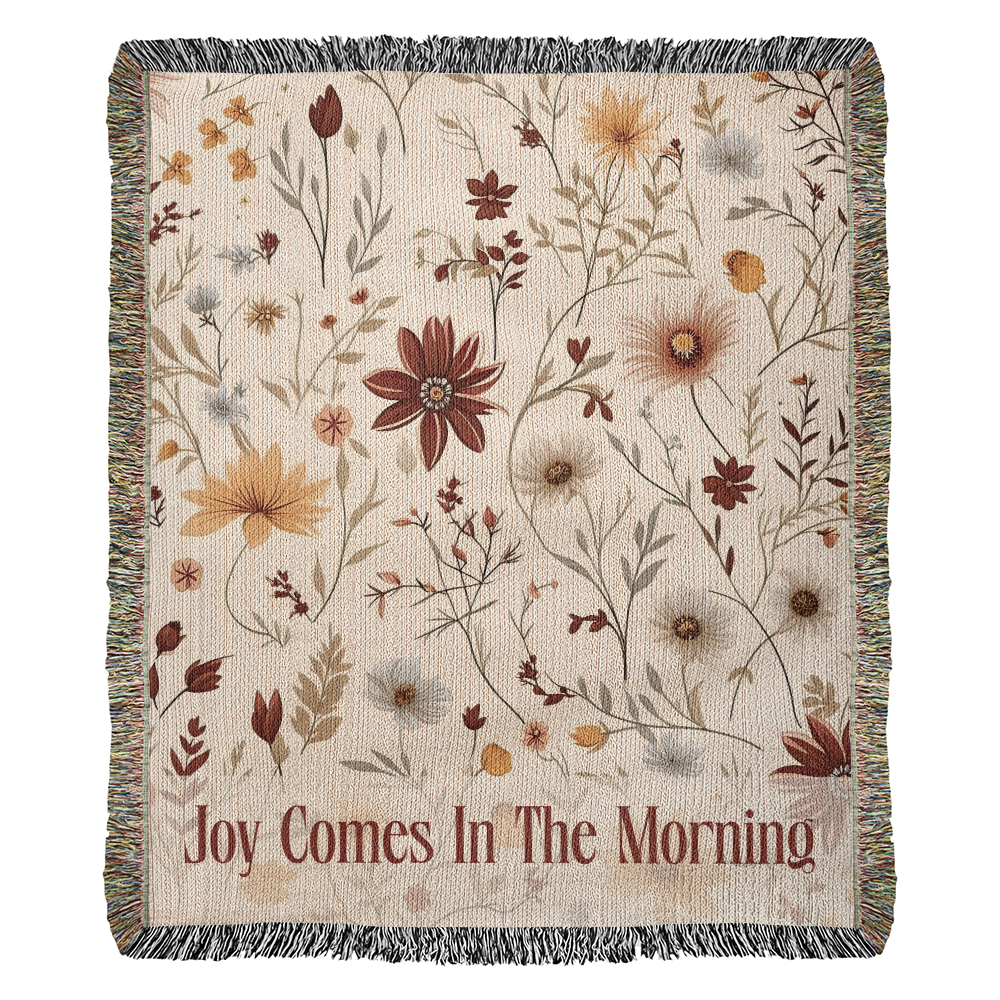 Joy Comes In The Morning Woven Blanket