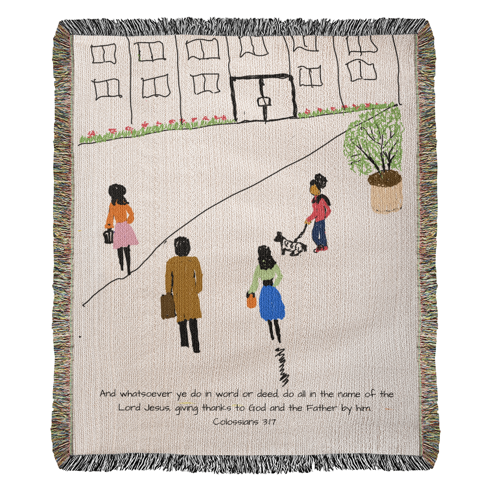 Whatever You Do, Do It for the Lord – Colossians 3:17 Woven Blanket