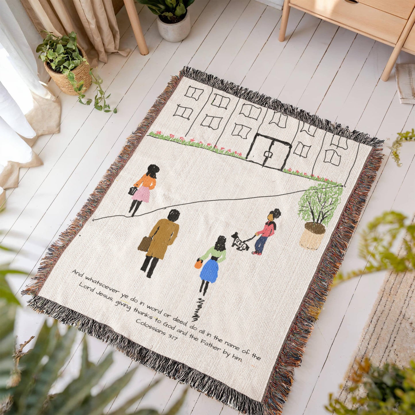 Whatever You Do, Do It for the Lord – Colossians 3:17 Woven Blanket