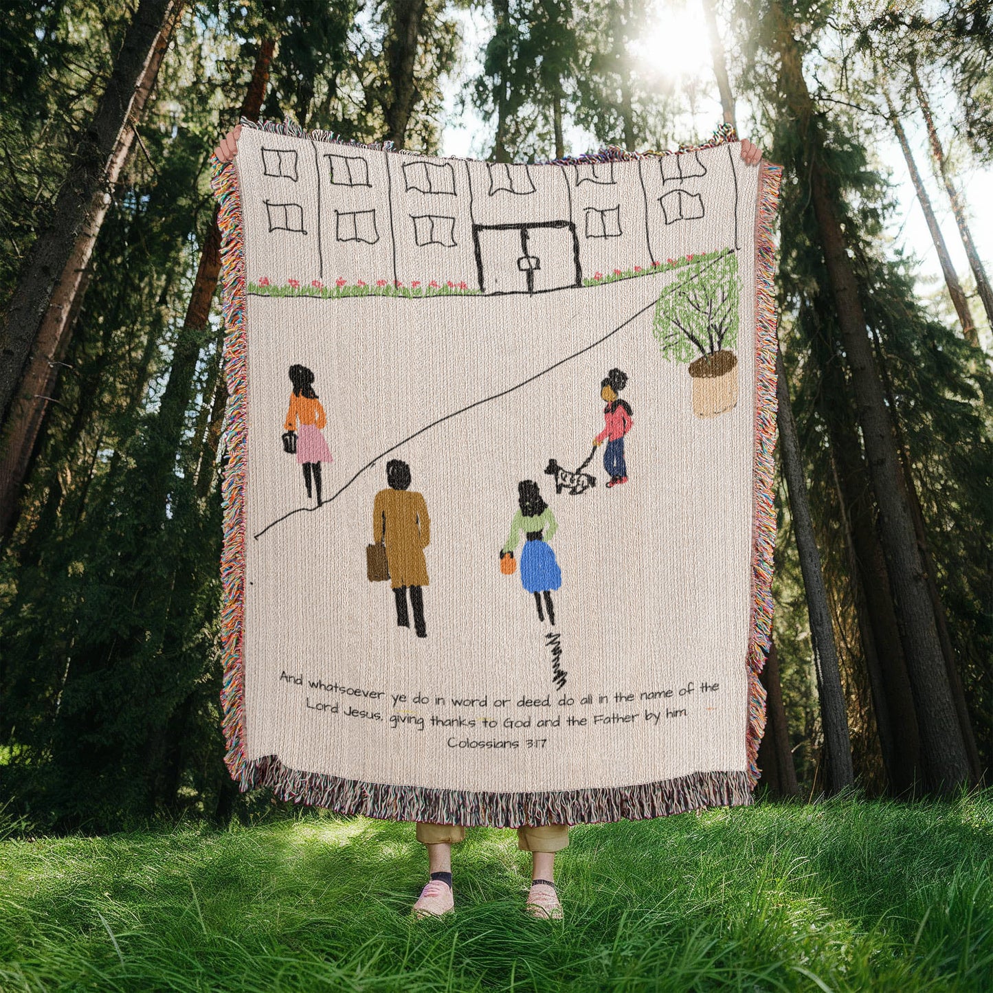 Whatever You Do, Do It for the Lord – Colossians 3:17 Woven Blanket