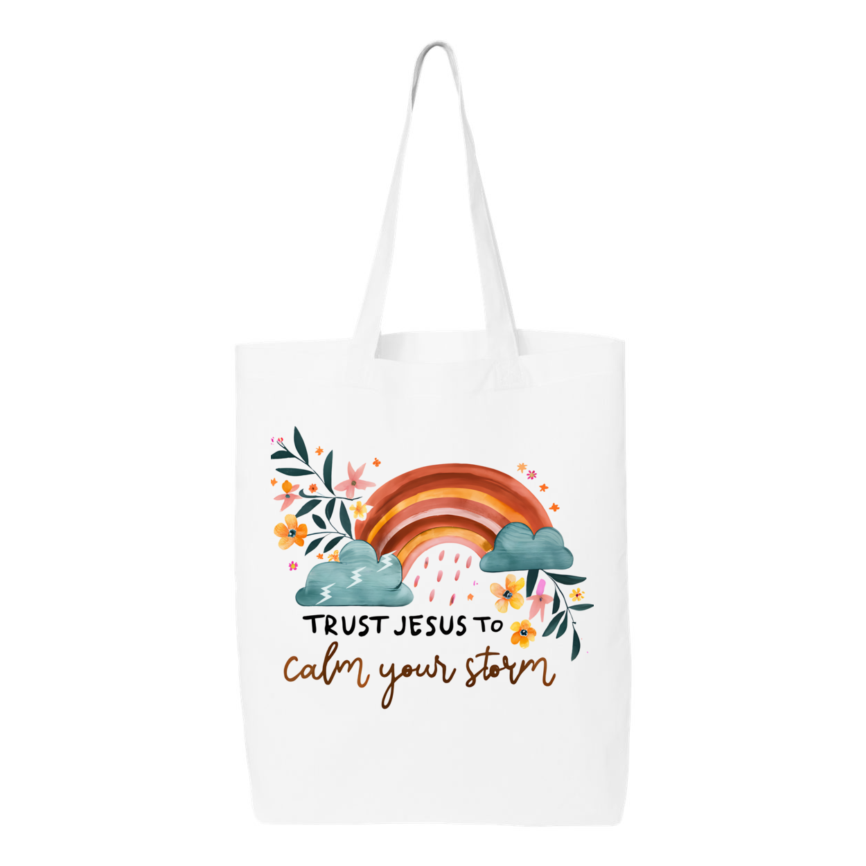Trust Jesus To Calm Your Storm Tote Bag