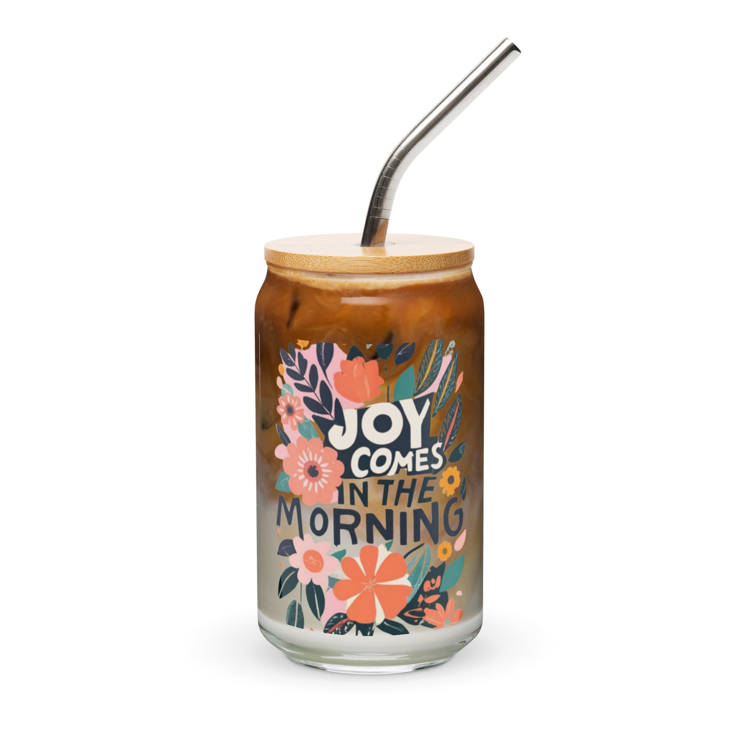 Joy Comes In The Morning Glass Tumbler