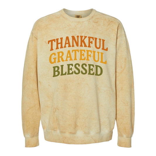 Thankful Grateful Blessed Fall Colors Unisex Sweatshirt