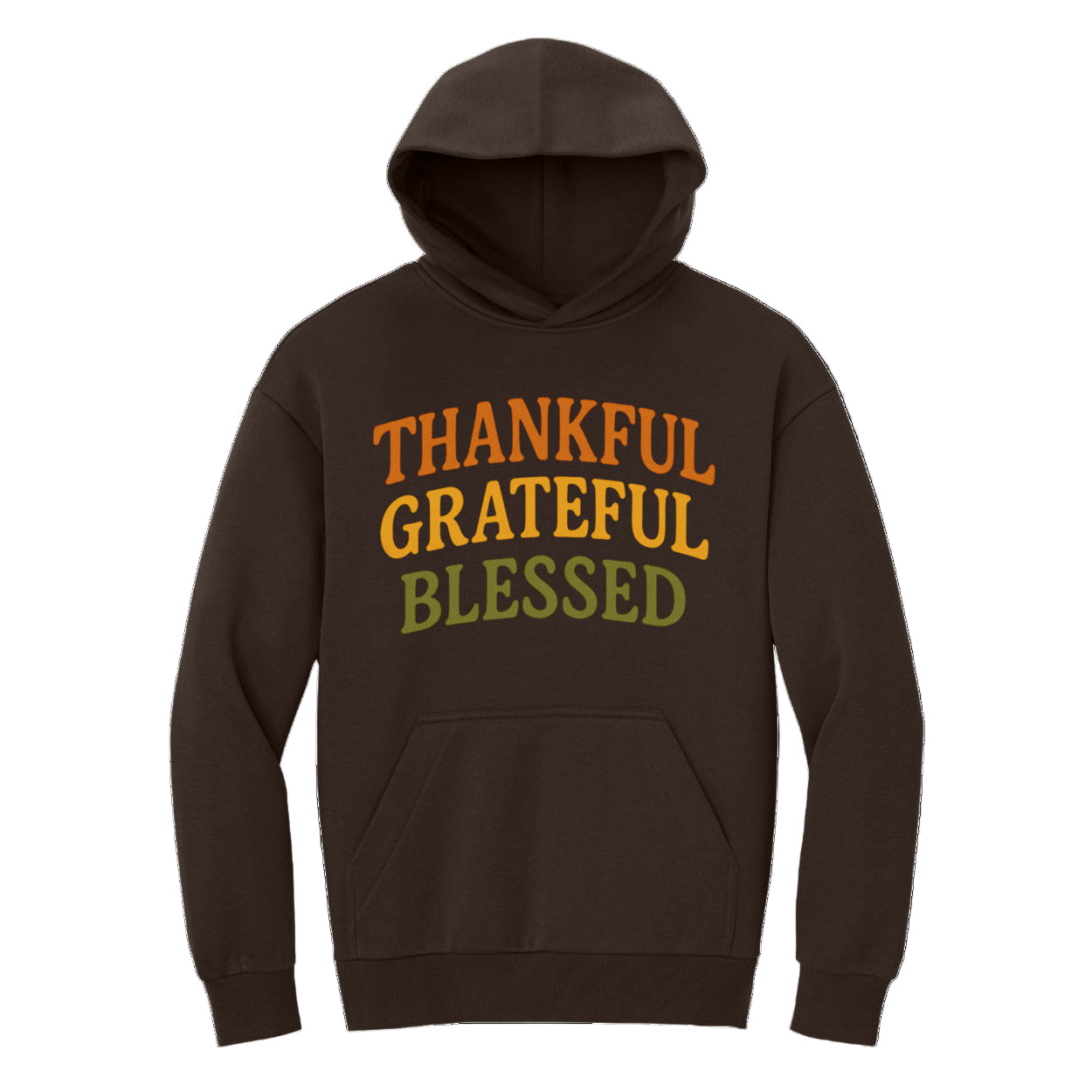 Thankful Grateful Blessed Fall Colors Unisex Hoodie