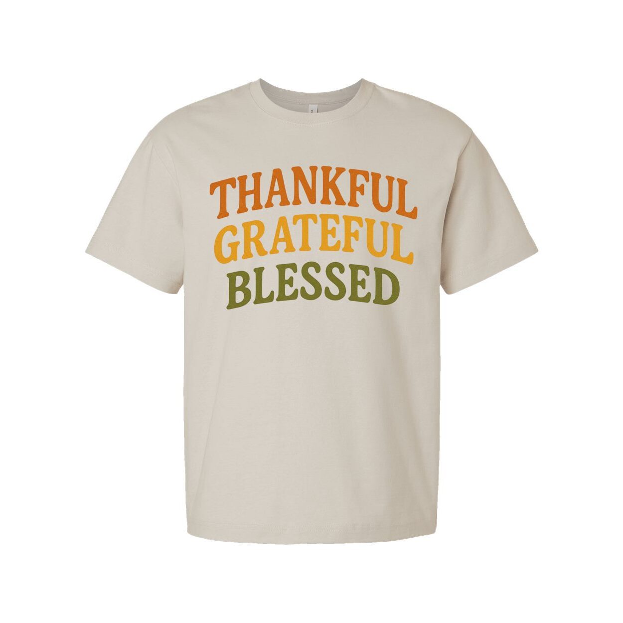 Thankful Grateful Blessed Fall Colors Unisex T-Shirt
