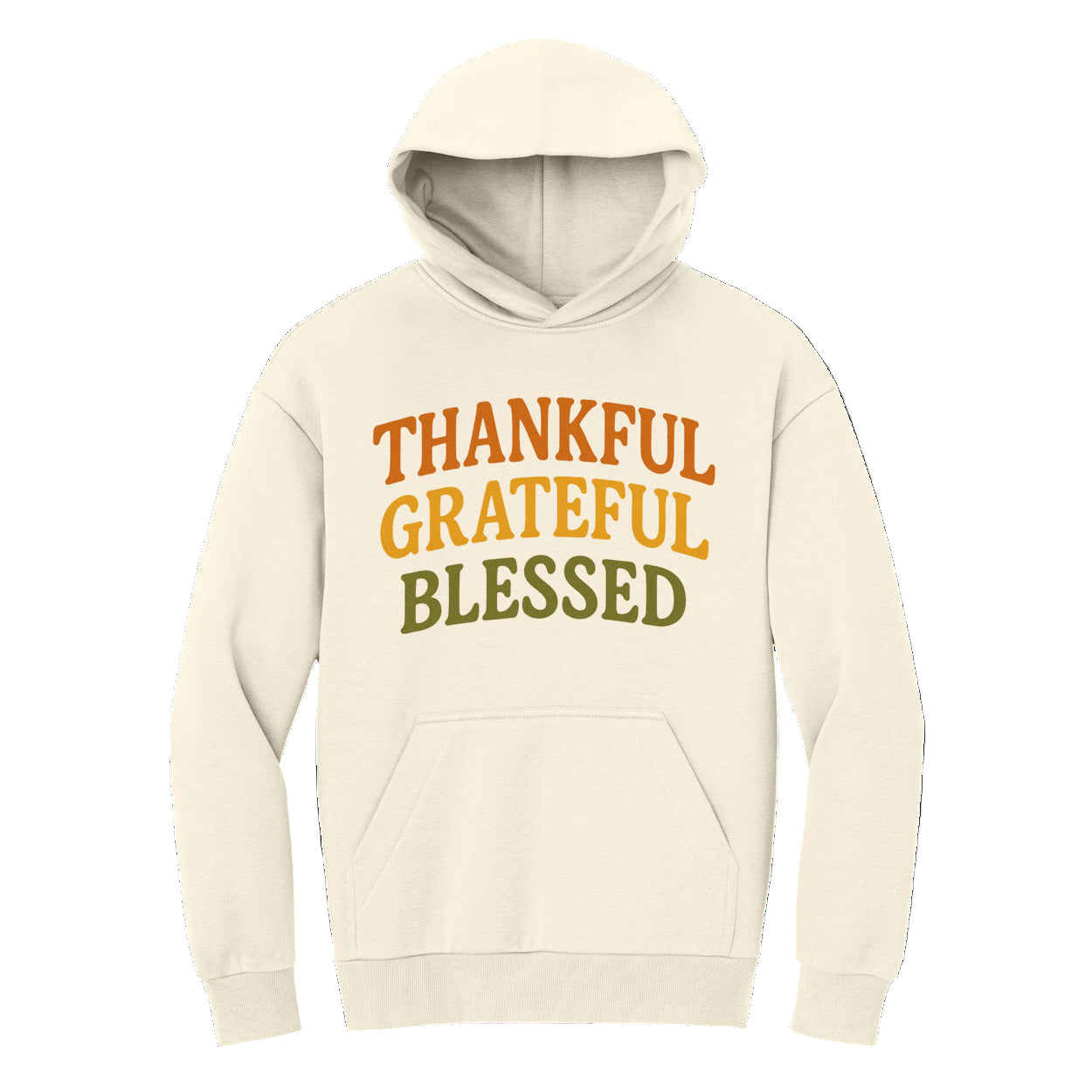 Thankful Grateful Blessed Fall Colors Unisex Hoodie