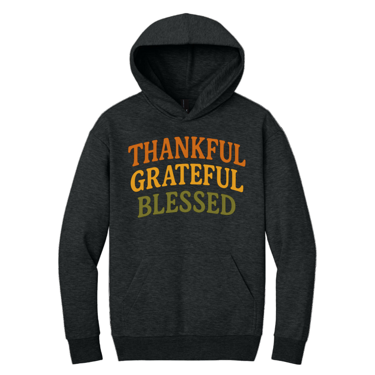 Thankful Grateful Blessed Fall Colors Unisex Hoodie