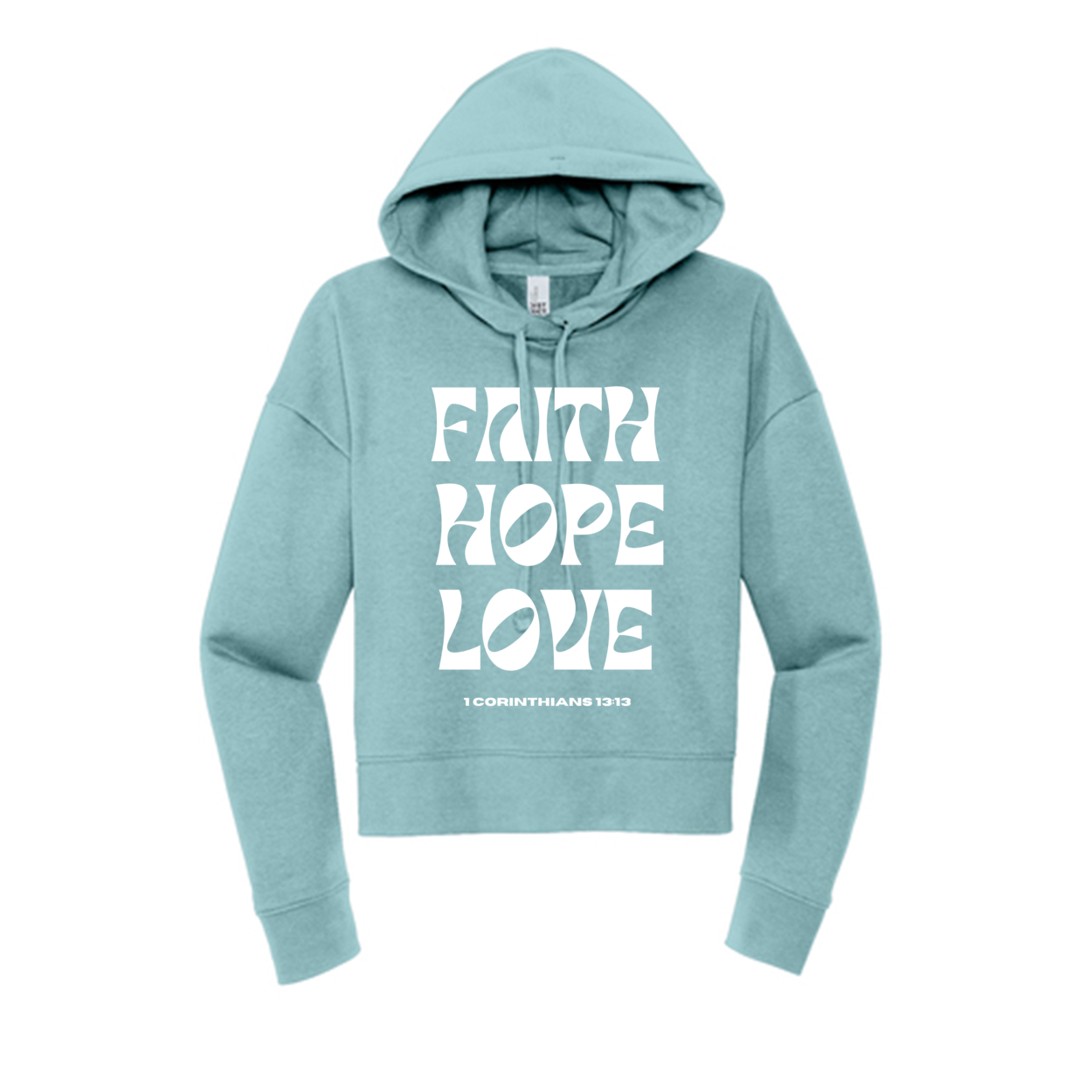 Faith Hope Love Women’s Crop Fleece Hoodie
