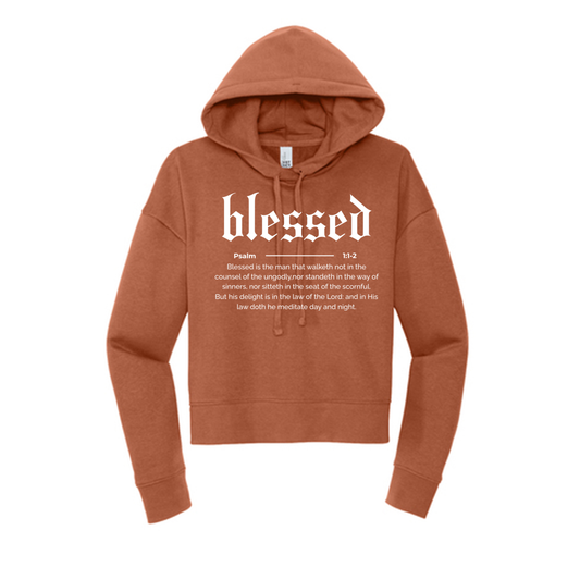 Blessed Cropped Fleece Hoodie