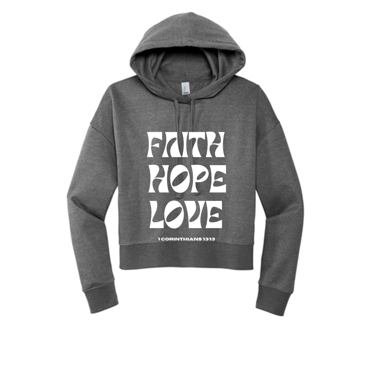 Faith Hope Love Women’s Crop Fleece Hoodie