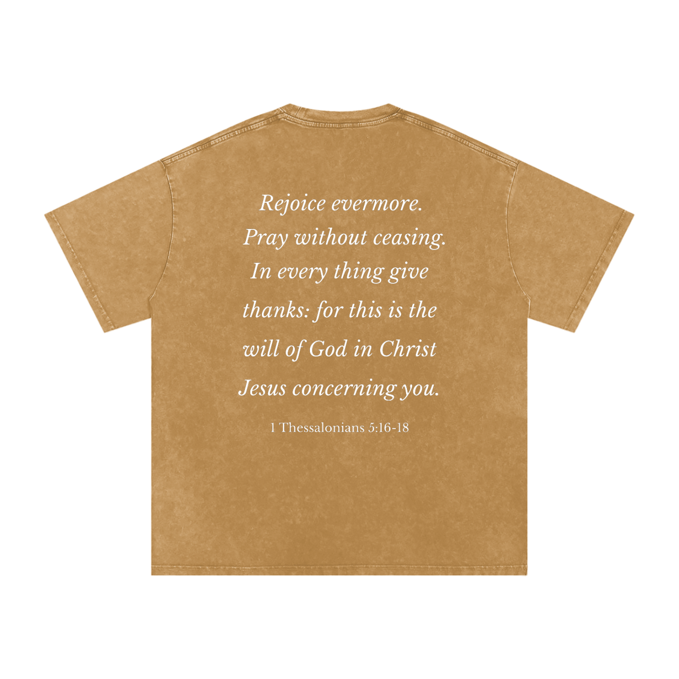 Pray without Ceasing Snow Washed Oversized Cotton T-Shirt