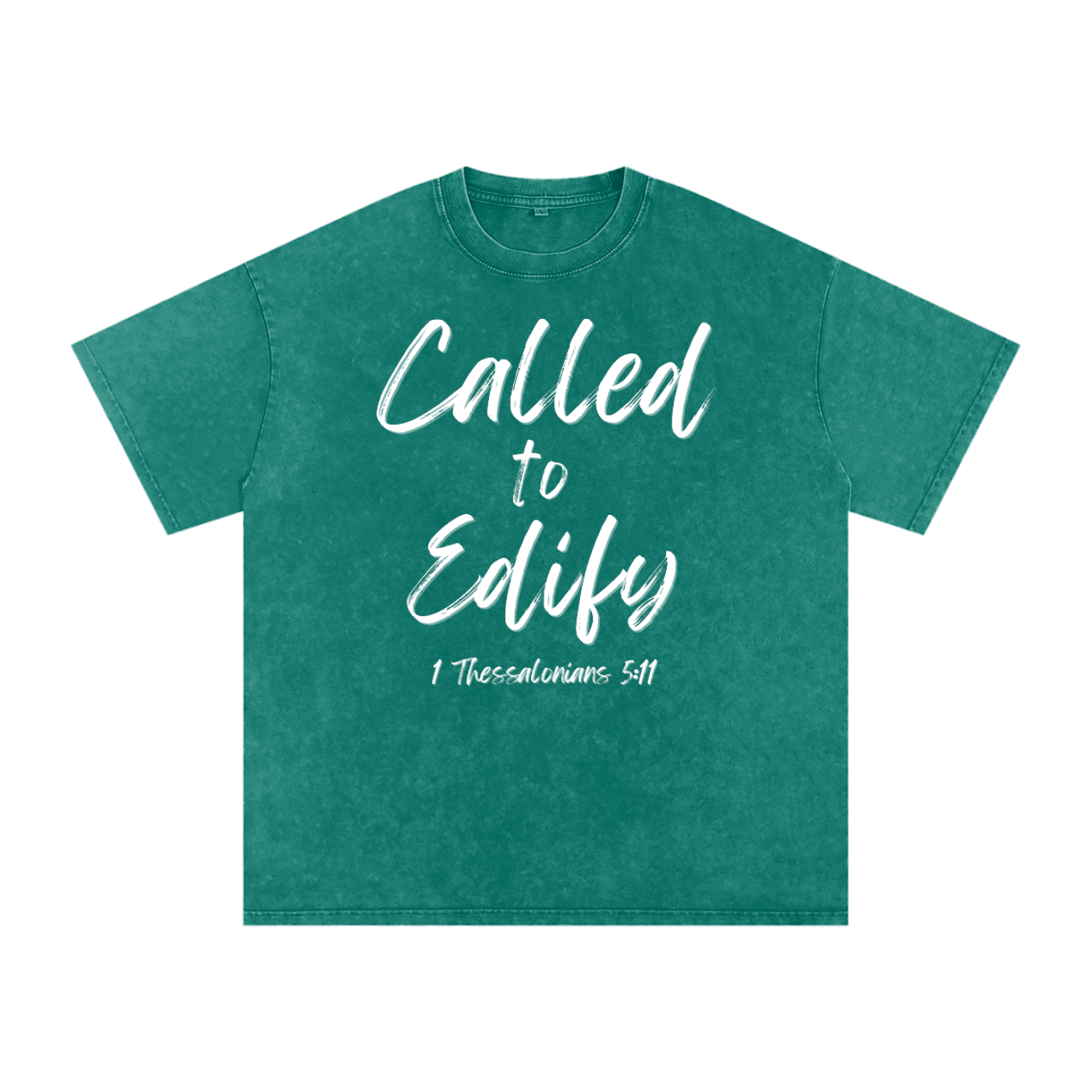 Called To Edify Snow Washed Oversized Christian T-Shirt