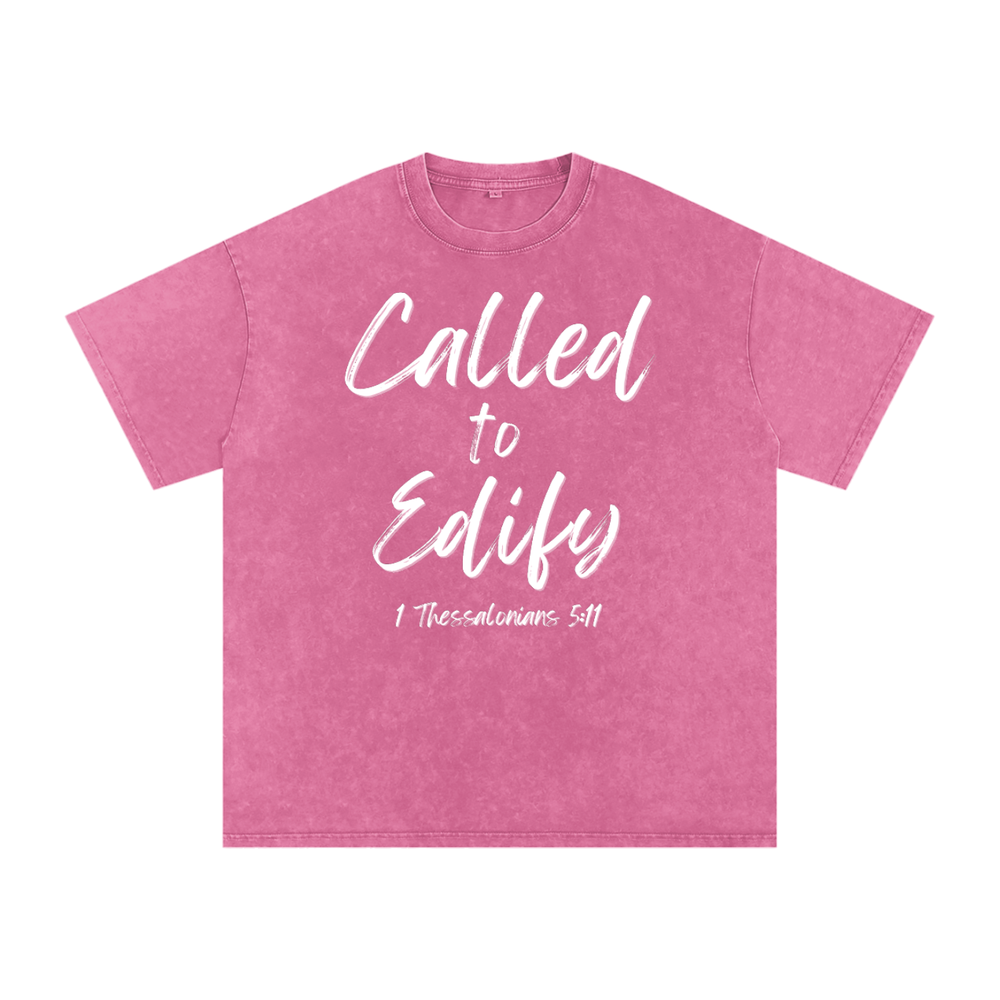 Called To Edify Snow Washed Oversized Christian T-Shirt