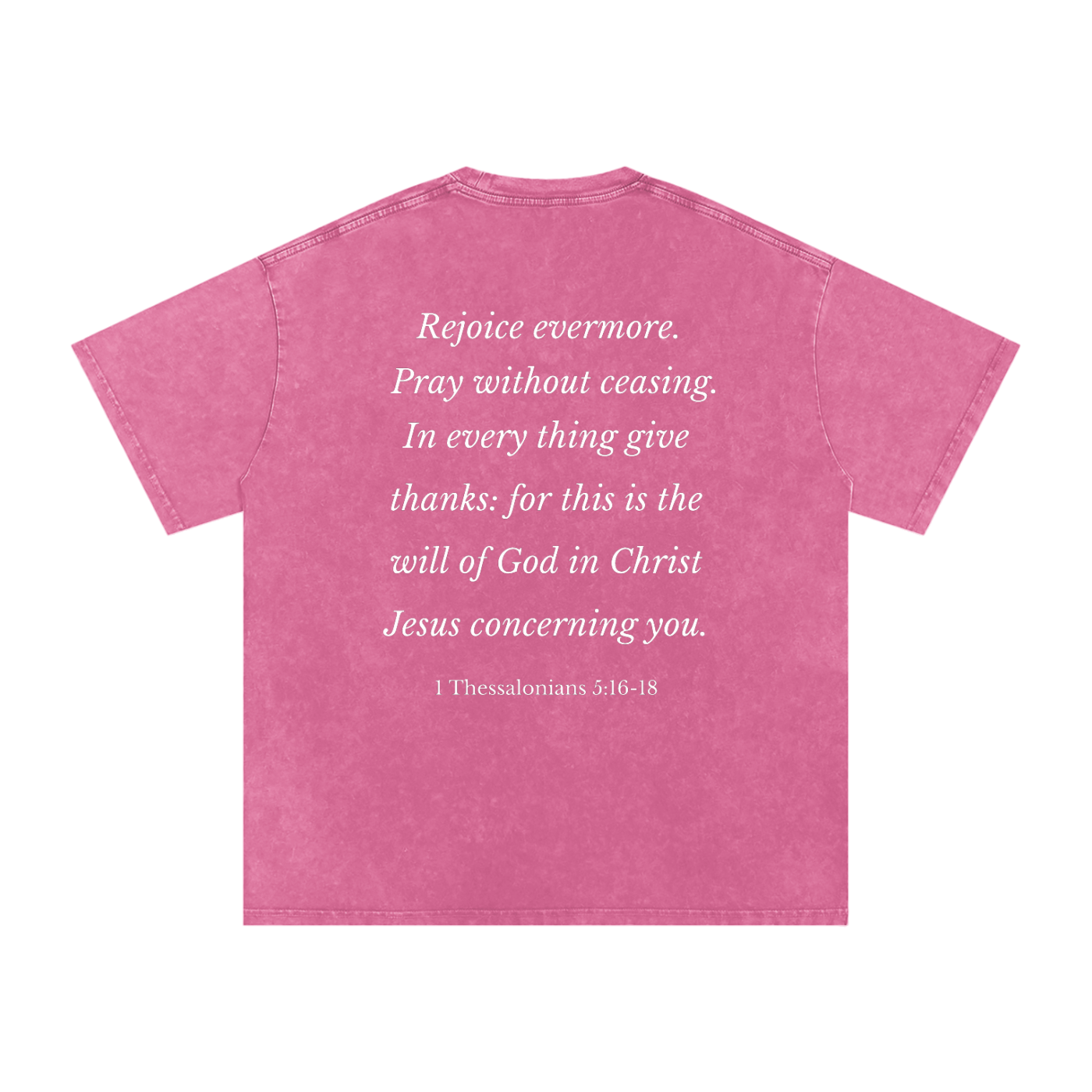 Pray without Ceasing Snow Washed Oversized Cotton T-Shirt
