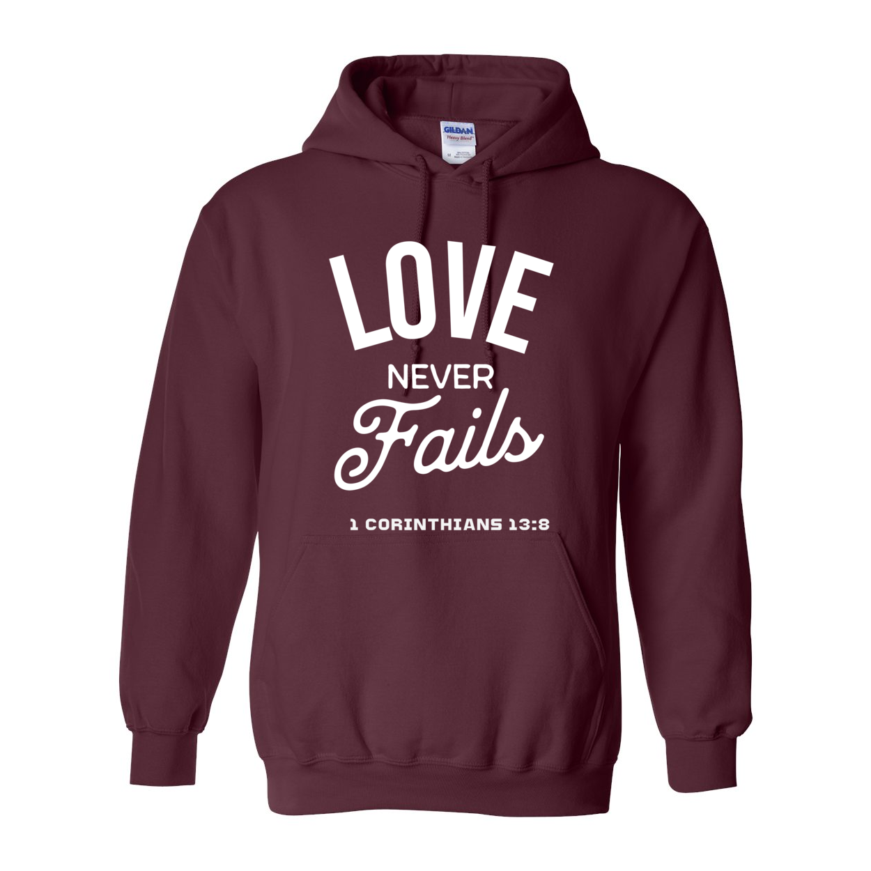 Love Never Fails Unisex Hoodie