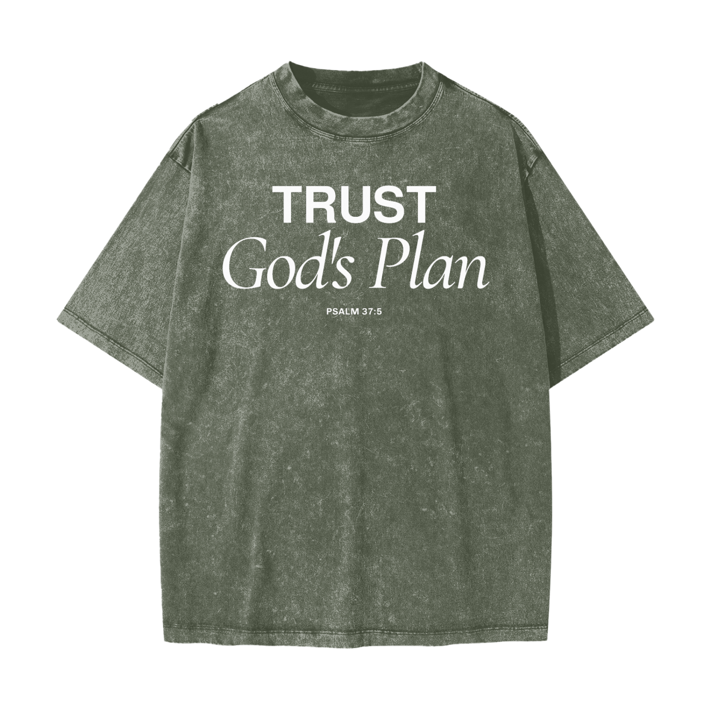 Trust God’s Plan Snow Washed Oversized T-Shirt