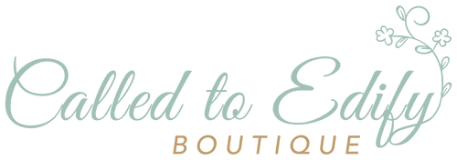 Called to Edify Boutique Sage Green Logo Christian T-Shirts and Mugs
