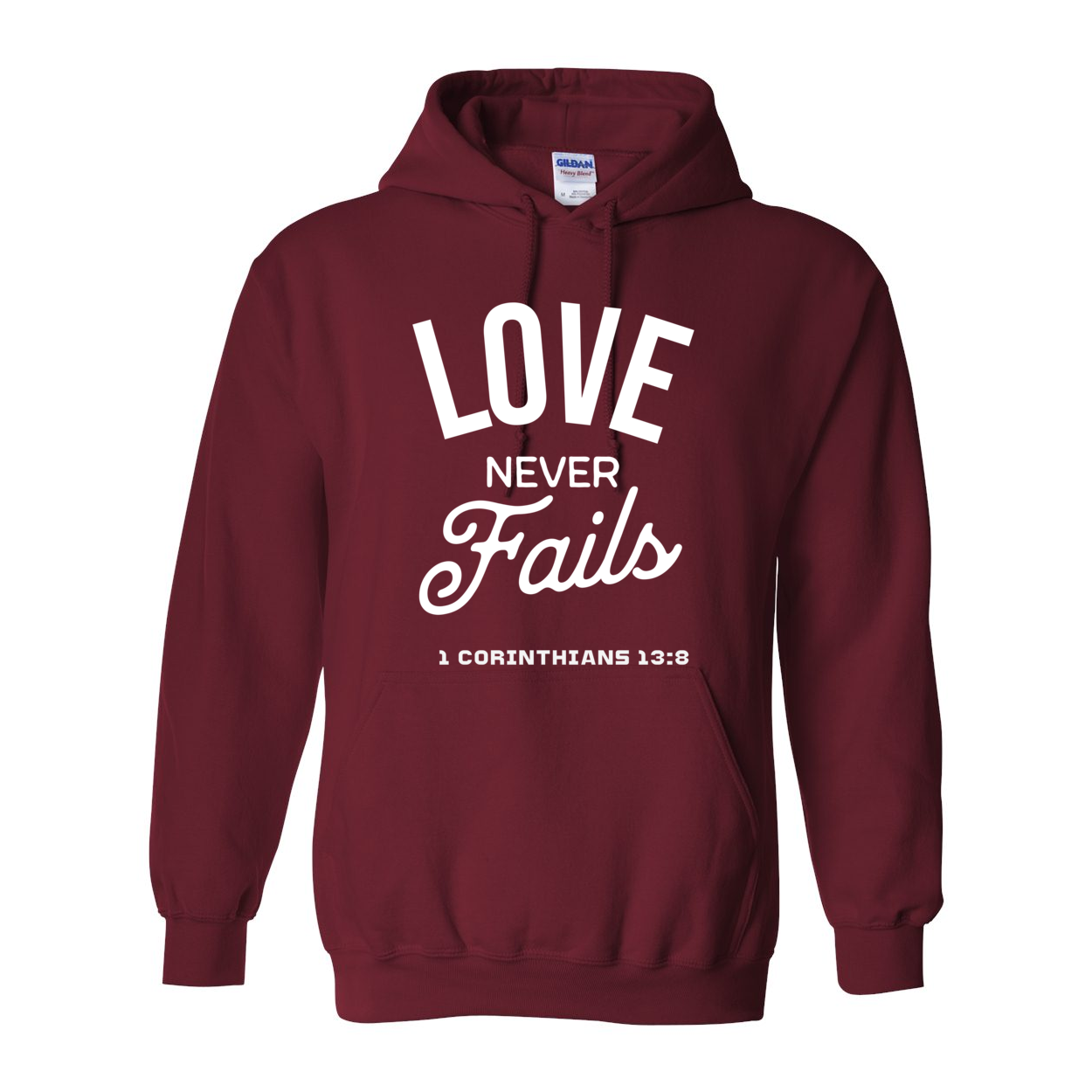 Love Never Fails Unisex Hoodie