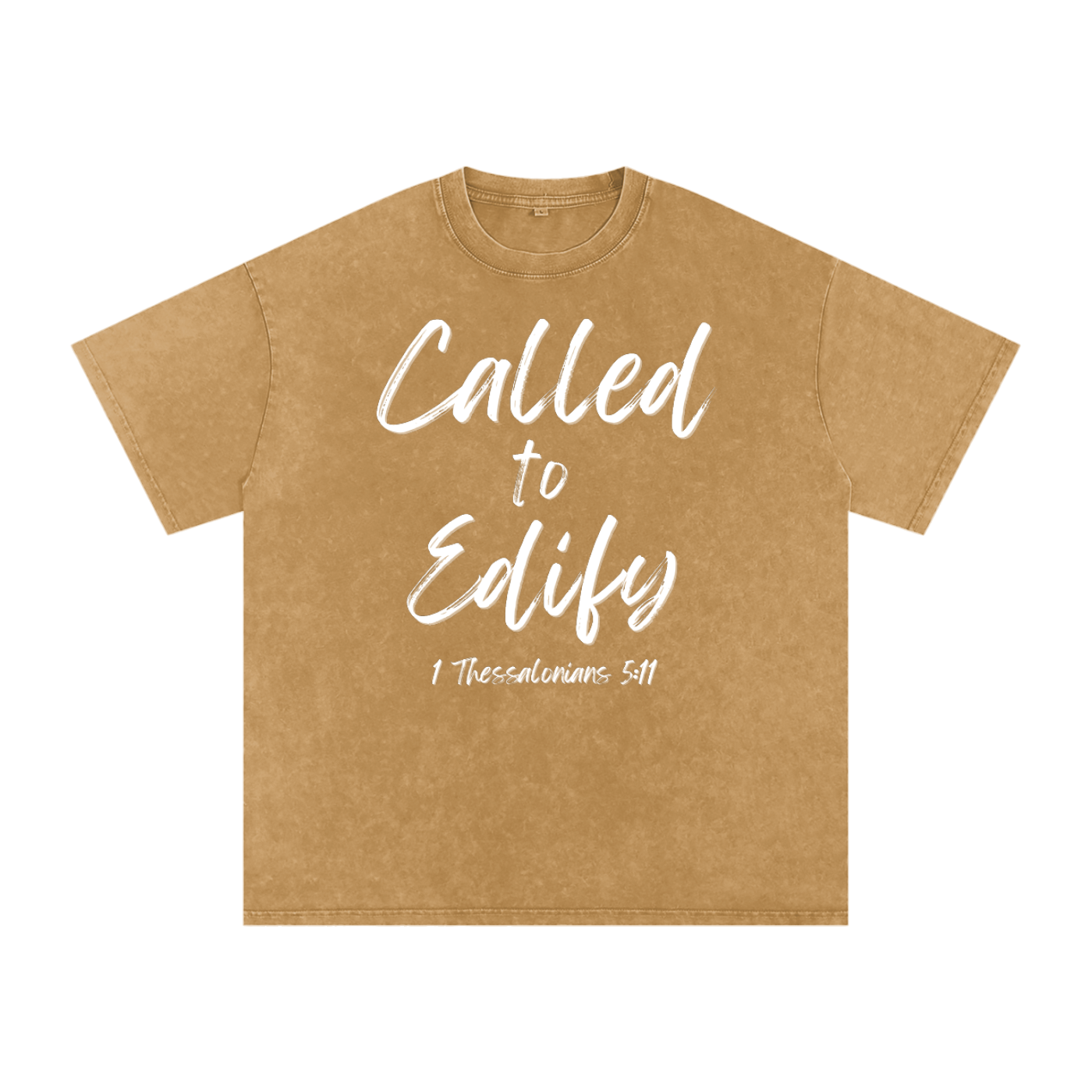 Called To Edify Snow Washed Oversized Christian T-Shirt