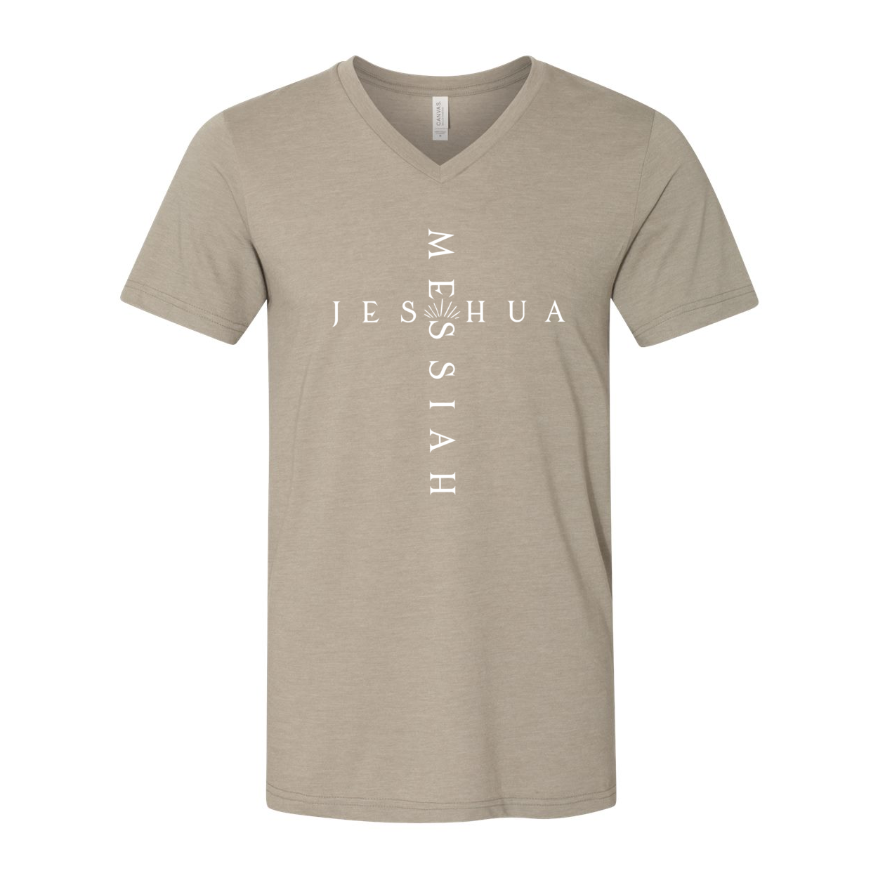 Messiah and Jeshua Cross V-Neck T-Shirt