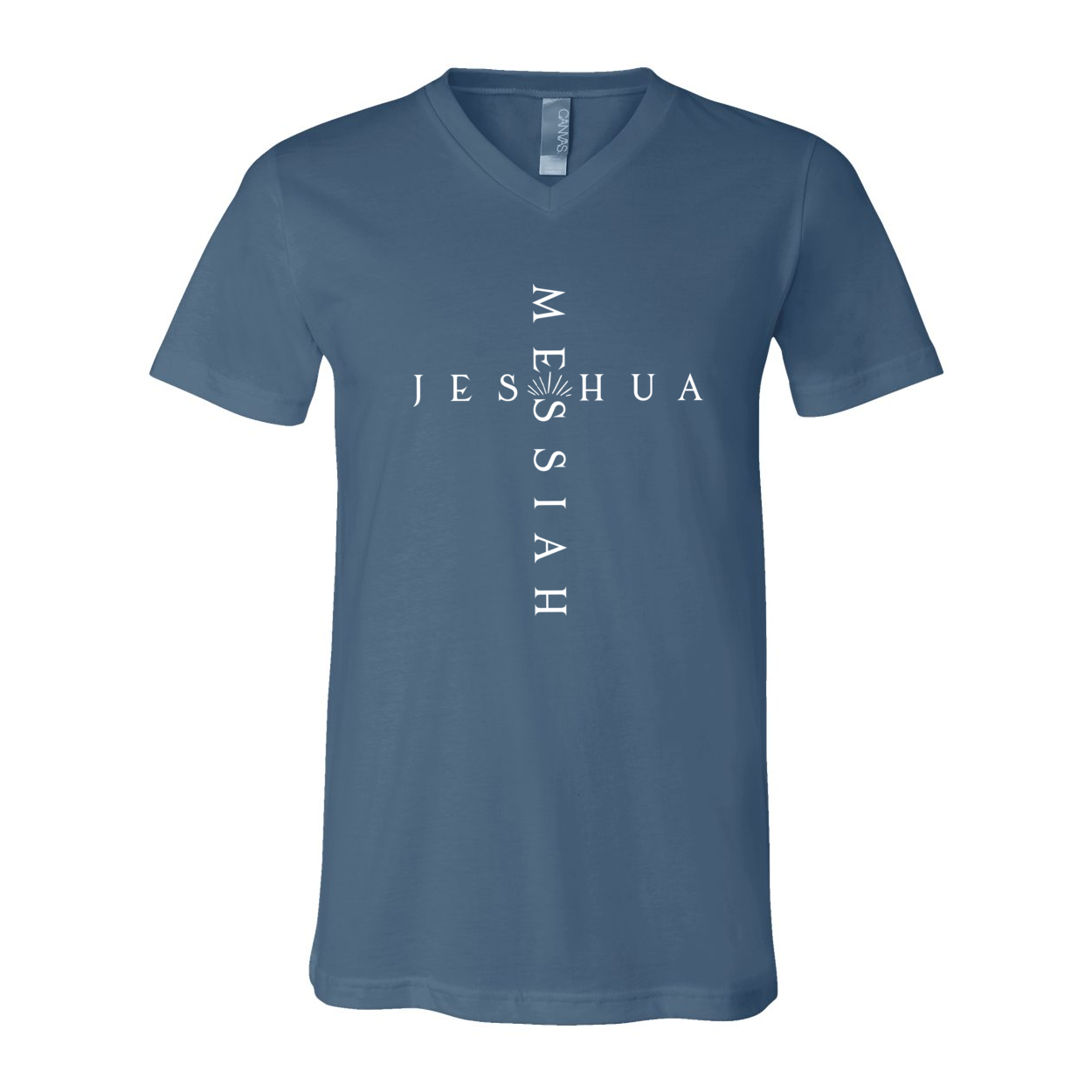 Messiah and Jeshua Cross V-Neck T-Shirt