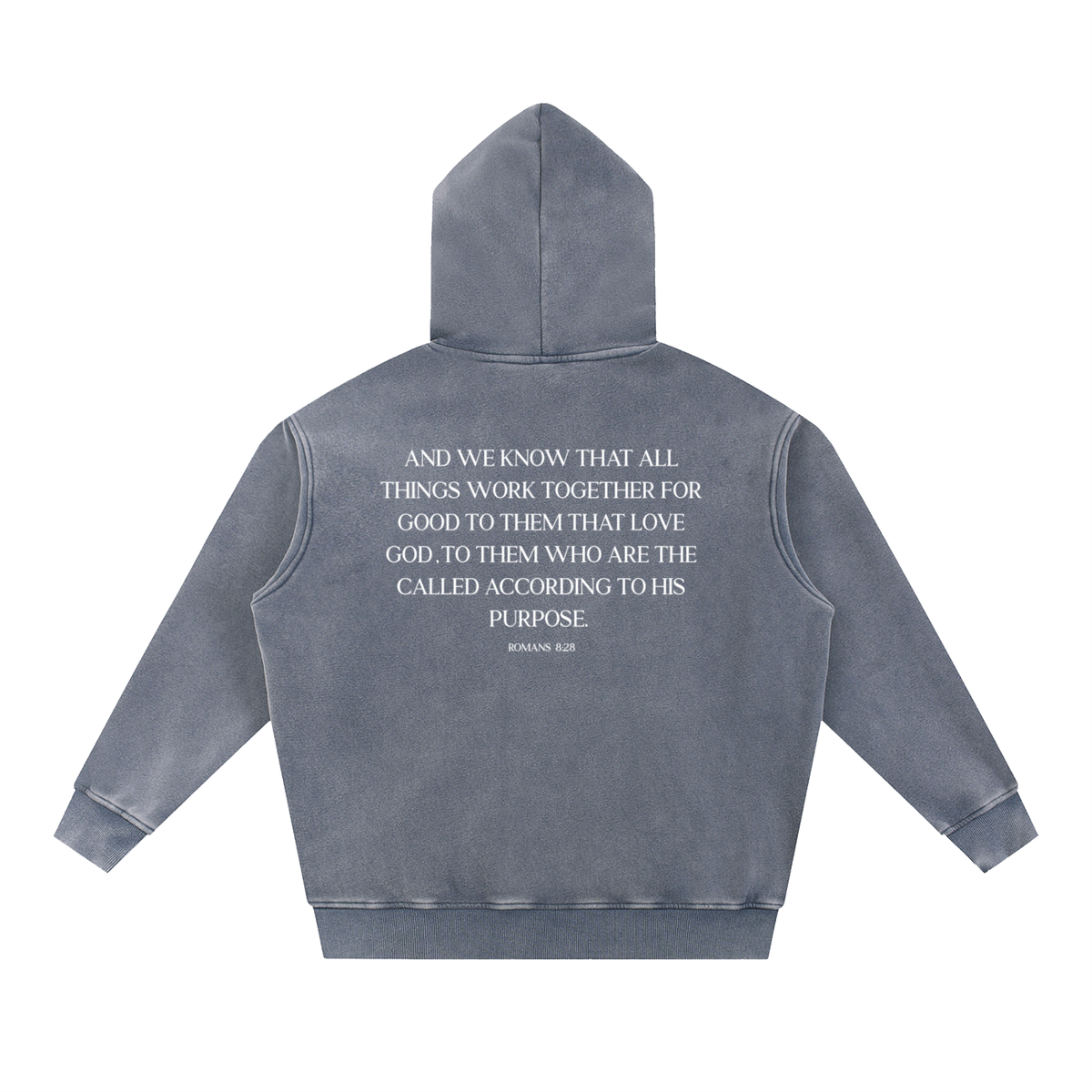For My Good Snow Wash Oversized Hoodie | Romans 8:28