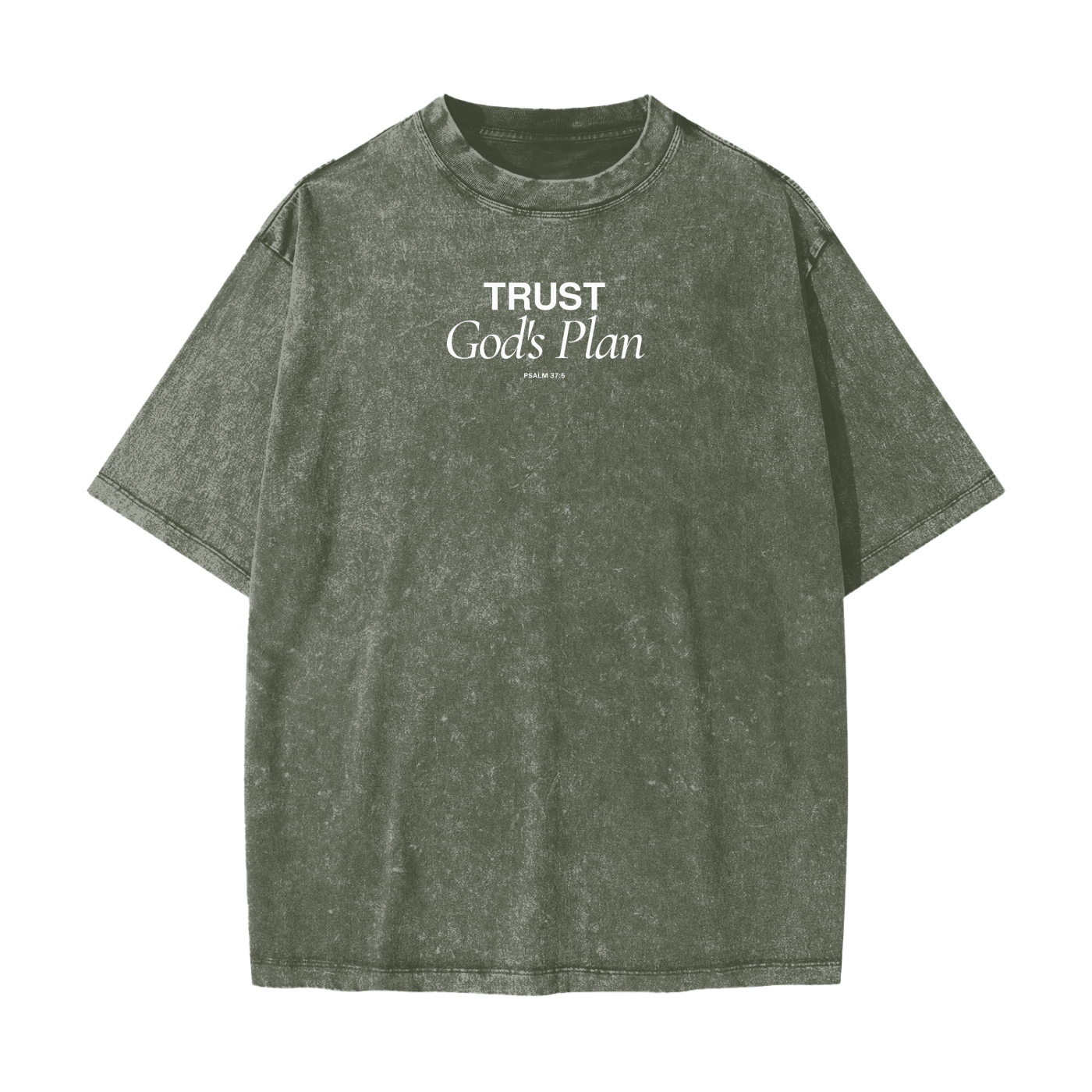 Trust God’s Plan Snow Washed Oversized T-Shirt