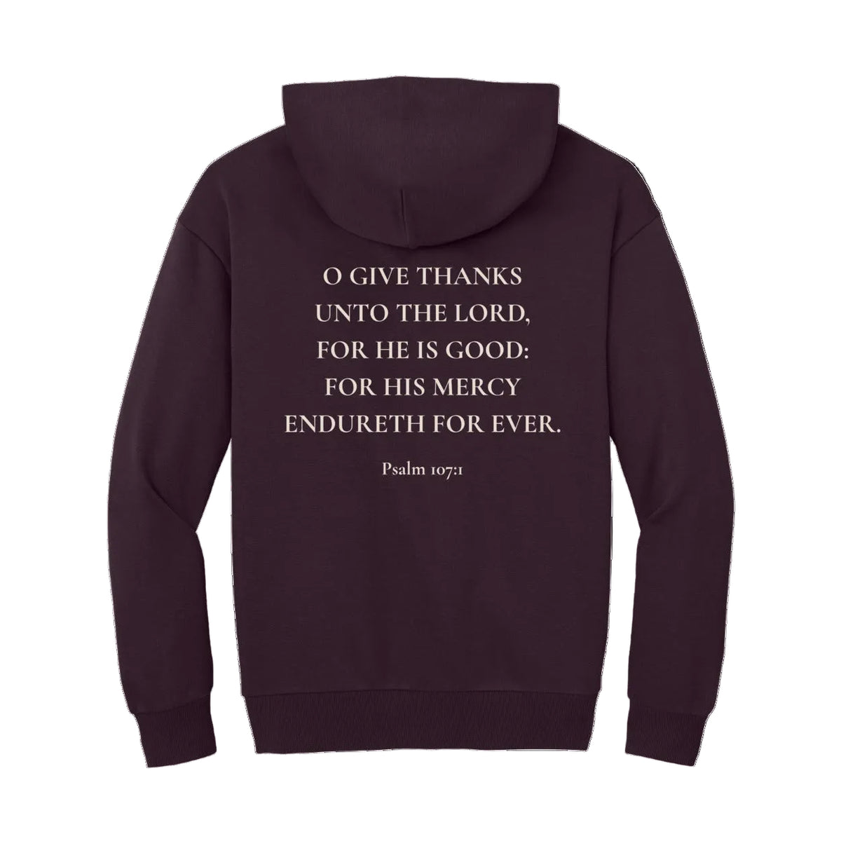 Give Thanks Scripture Unisex Fleece Hoodie