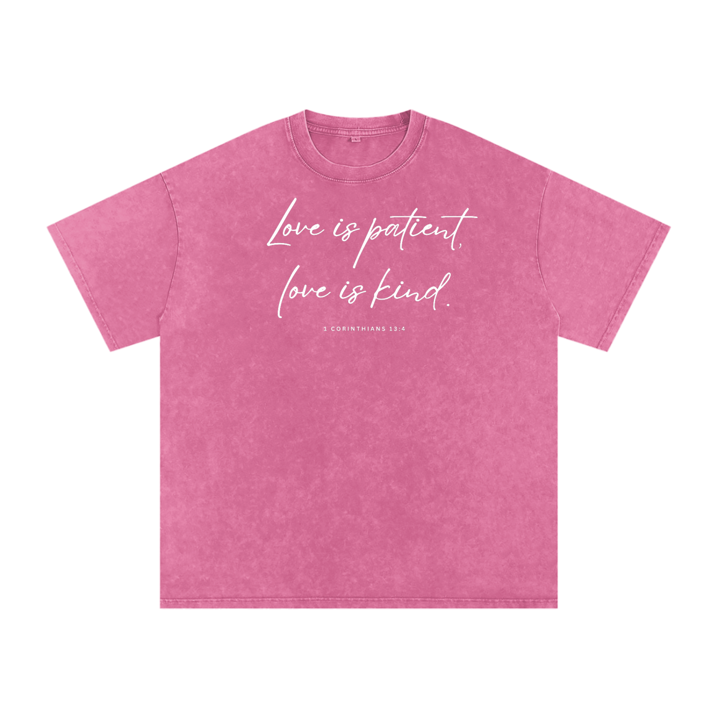 Love Is Patient Love Is Kind Snow Washed Oversized Christian T-Shirt | 1 Corinthians 13:4