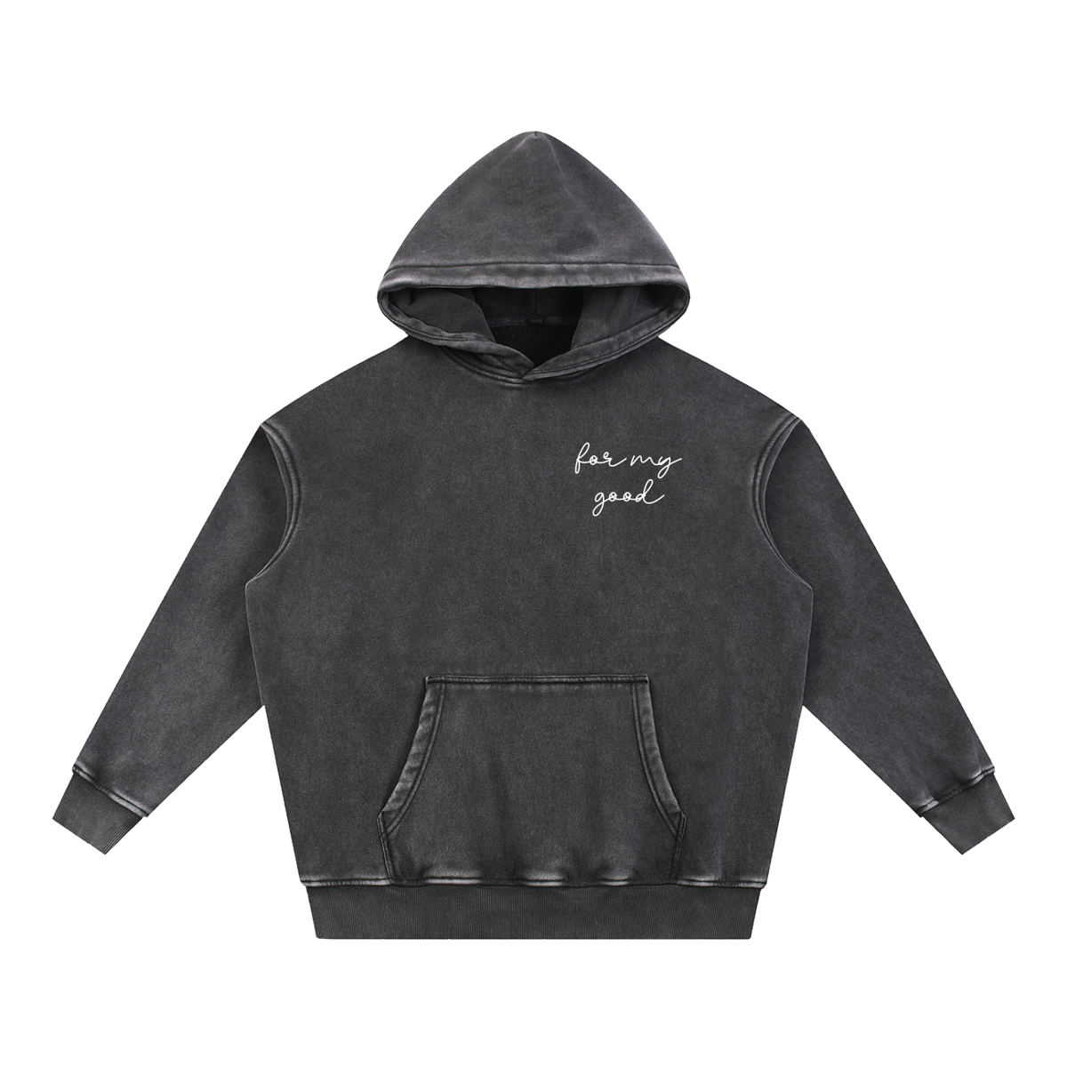 For My Good Snow Wash Oversized Hoodie | Romans 8:28