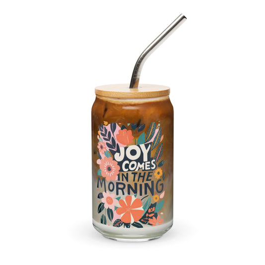 Joy Comes In The Morning Glass Tumbler