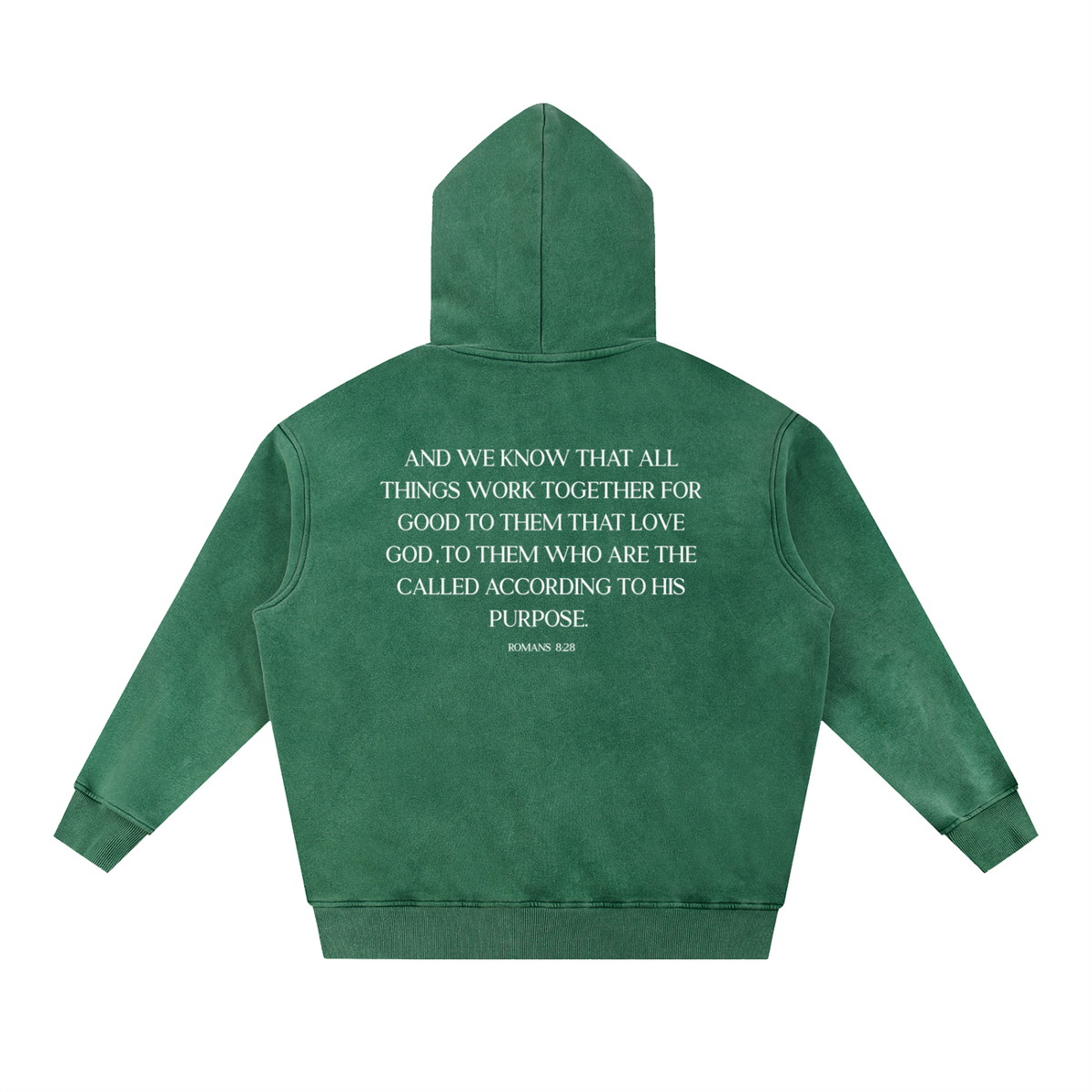 For My Good Snow Wash Oversized Hoodie | Romans 8:28