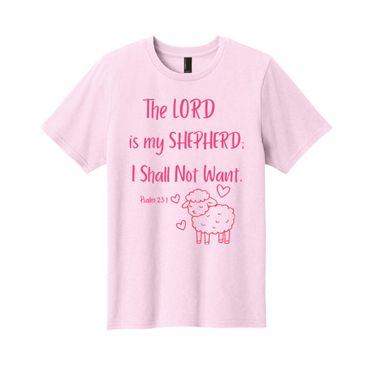 The Lord Is My Shepherd Children's Christian T-Shirt | Psalm 23:1 KJV