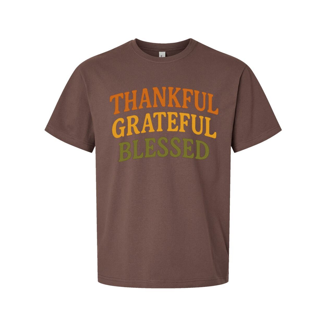 Thankful Grateful Blessed Fall Colors Unisex T-Shirt