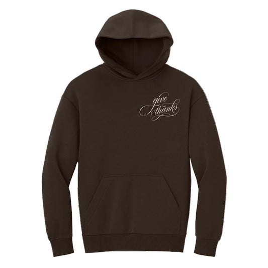 Give Thanks Scripture Unisex Fleece Hoodie