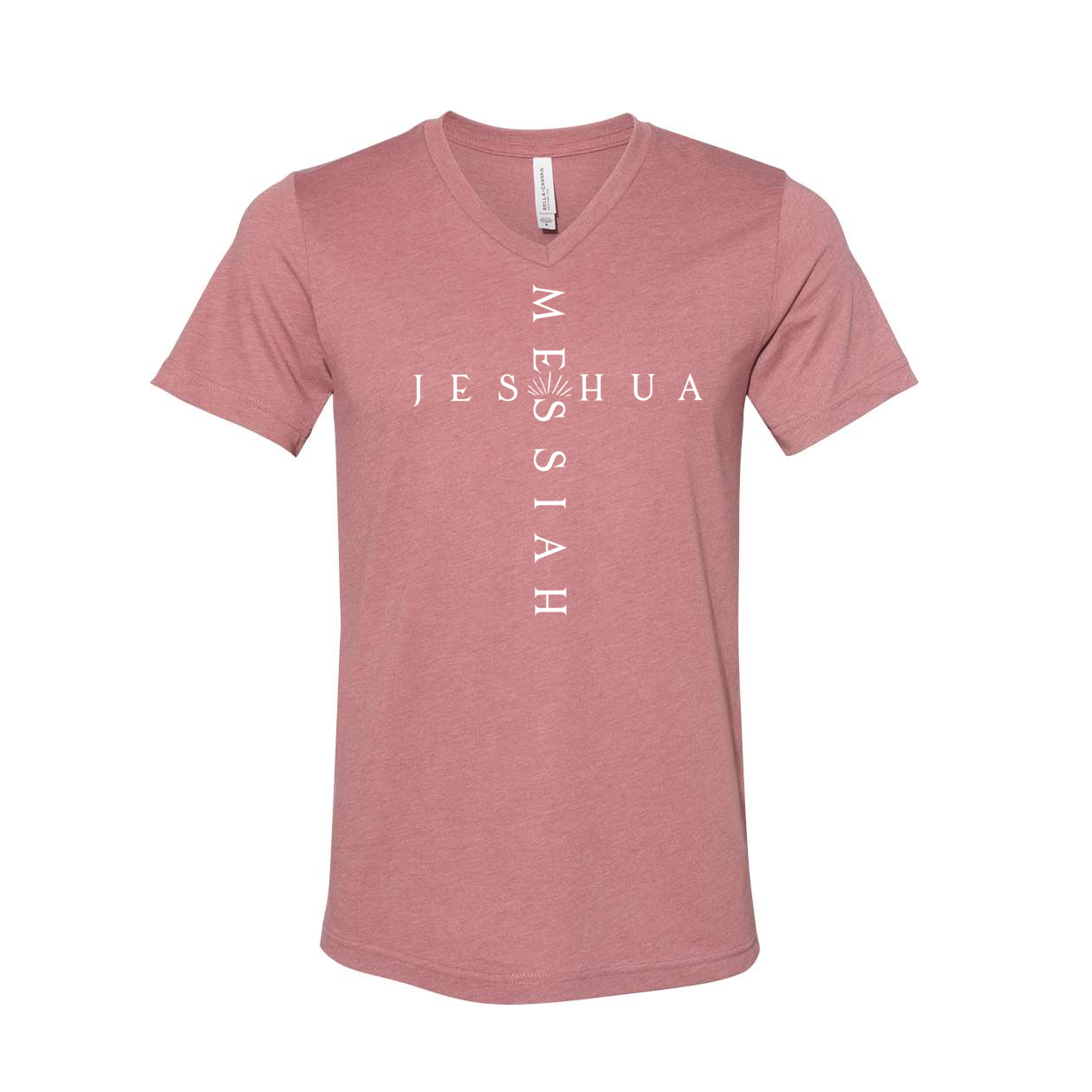 Messiah and Jeshua Cross V-Neck T-Shirt