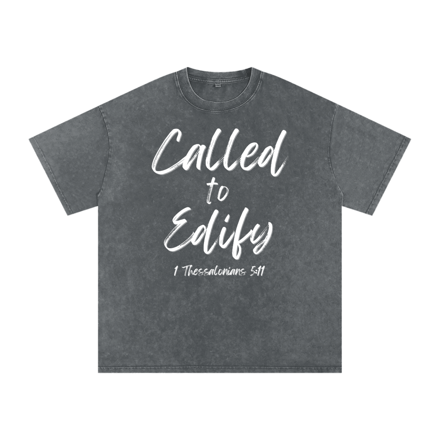 Called To Edify Snow Washed Oversized Christian T-Shirt