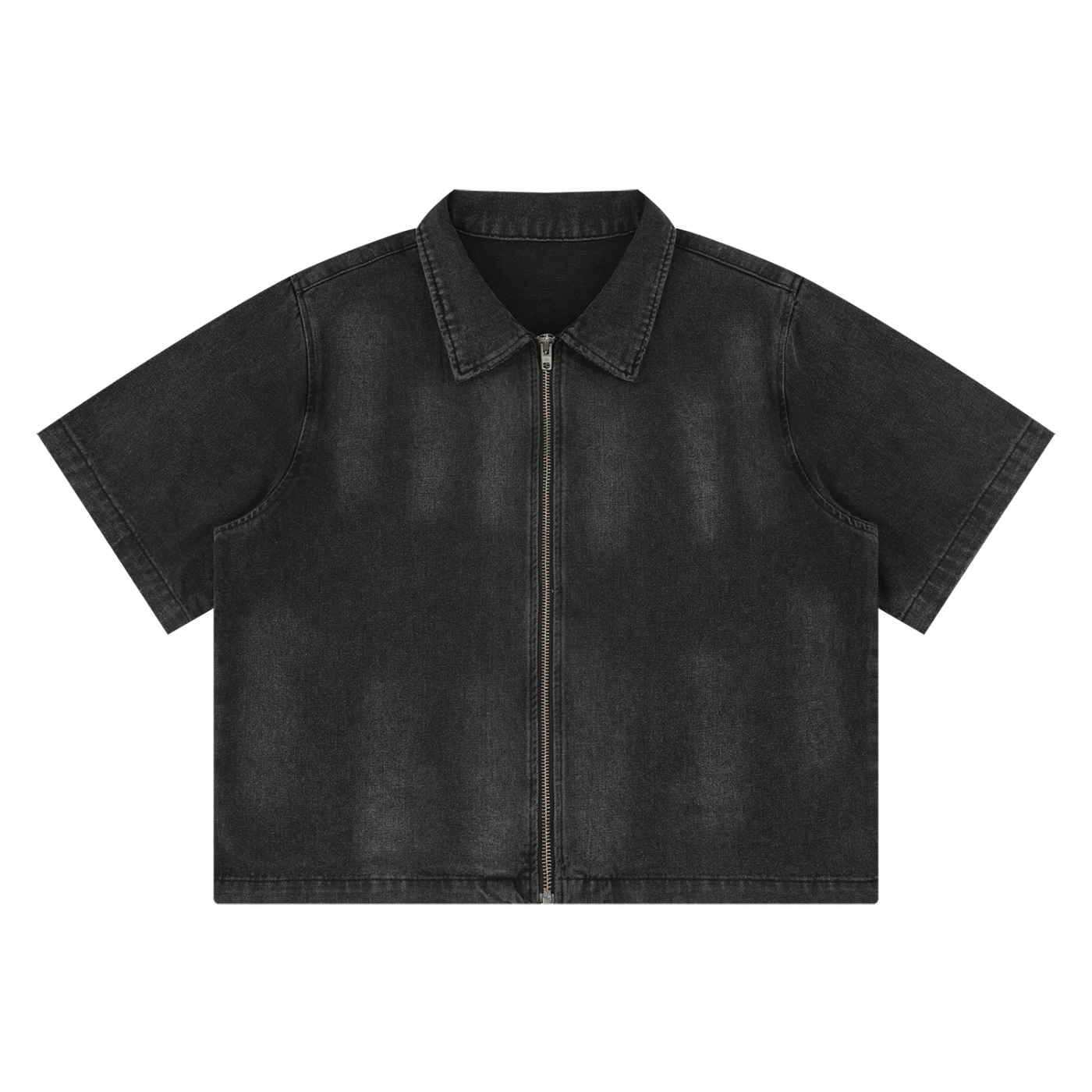 Do Not Worry Vintage Washed Full-Zip Denim Shirt | Matthew 6:34