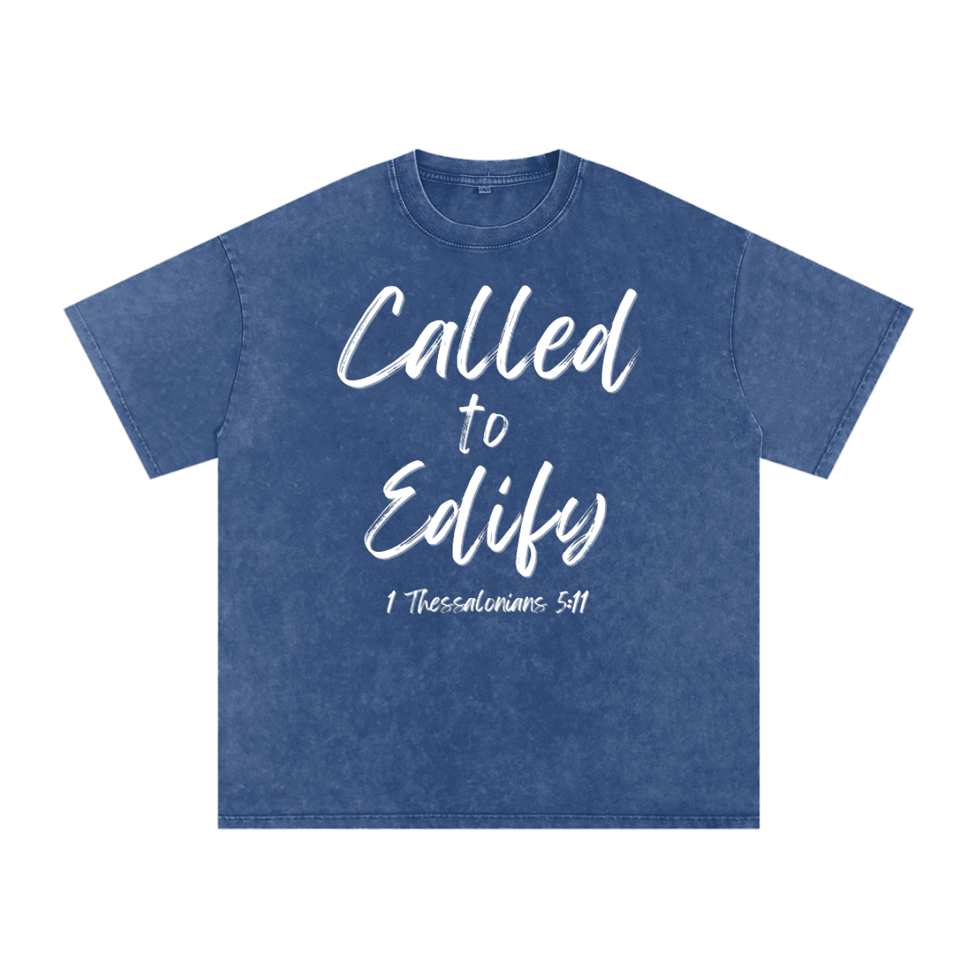 Called To Edify Snow Washed Oversized Christian T-Shirt