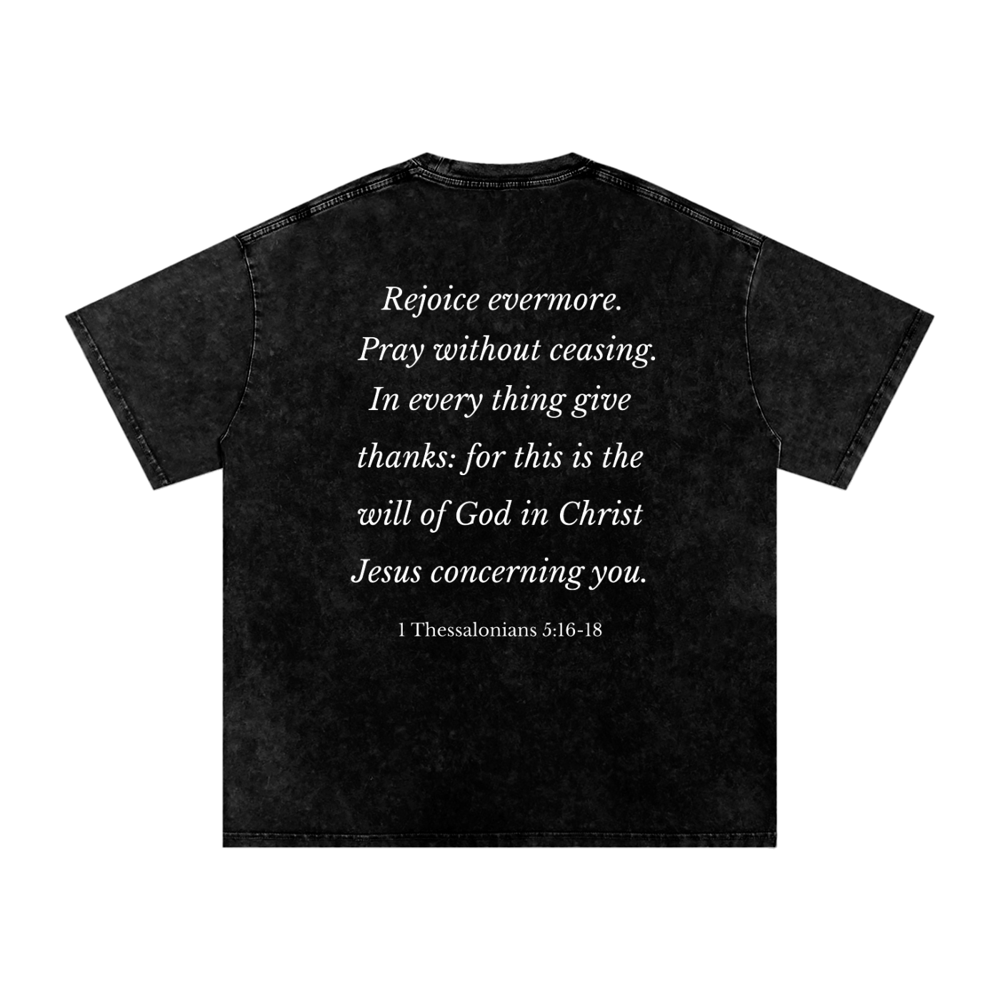 Pray without Ceasing Snow Washed Oversized Cotton T-Shirt
