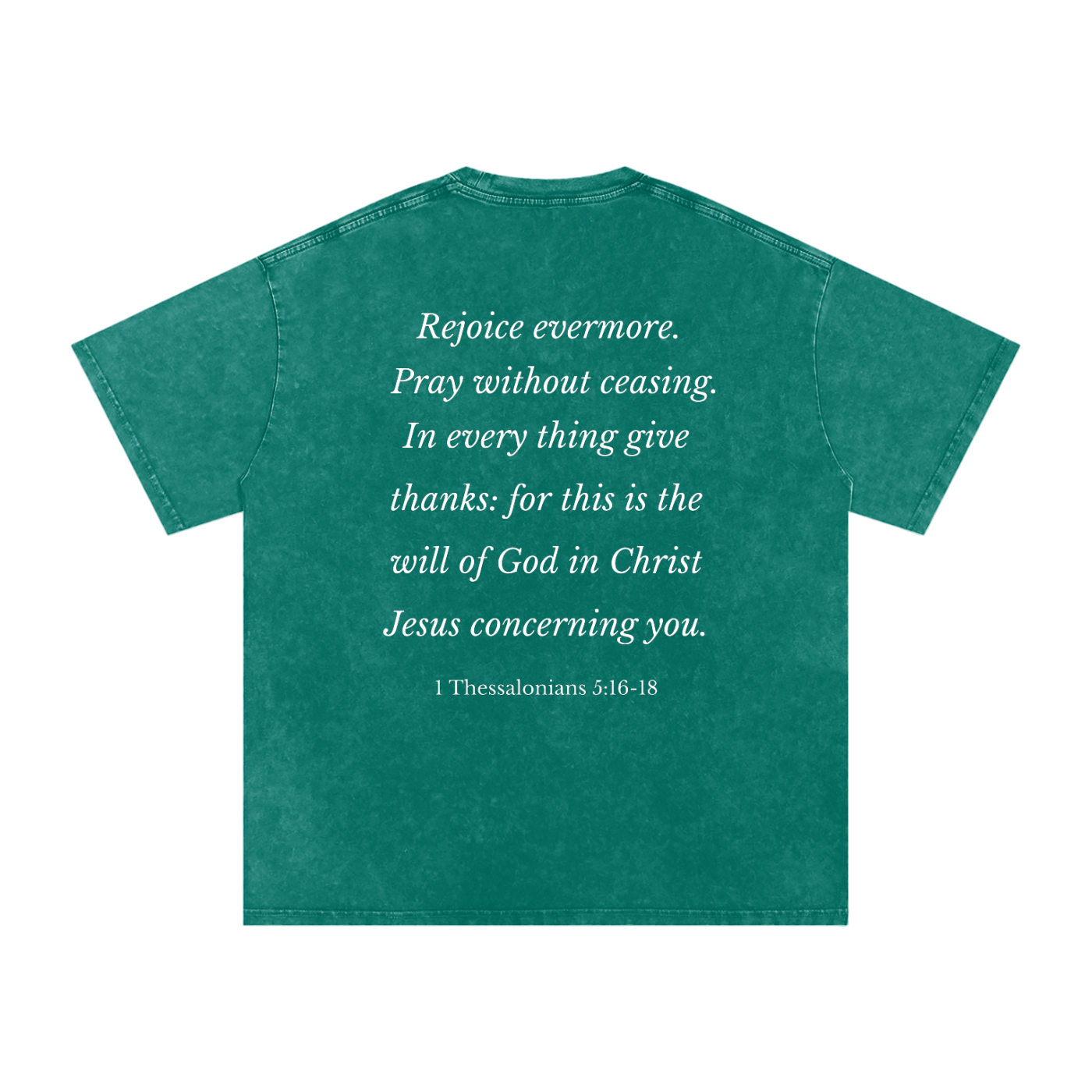 Pray without Ceasing Snow Washed Oversized Cotton T-Shirt