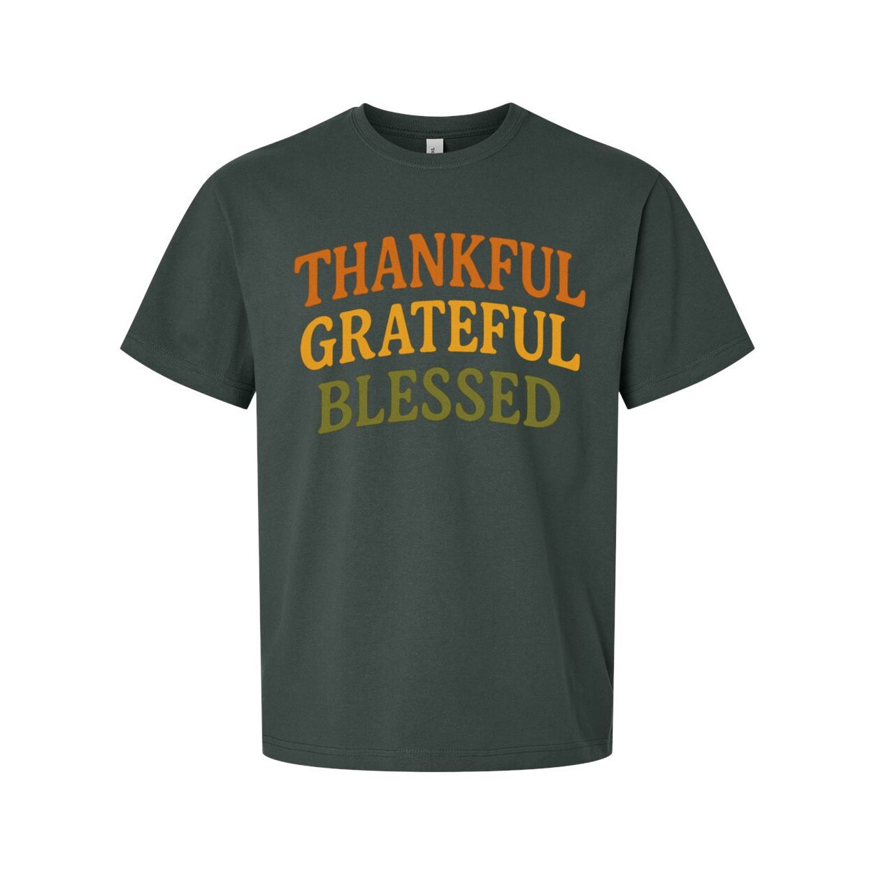 Thankful Grateful Blessed Fall Colors Unisex T-Shirt