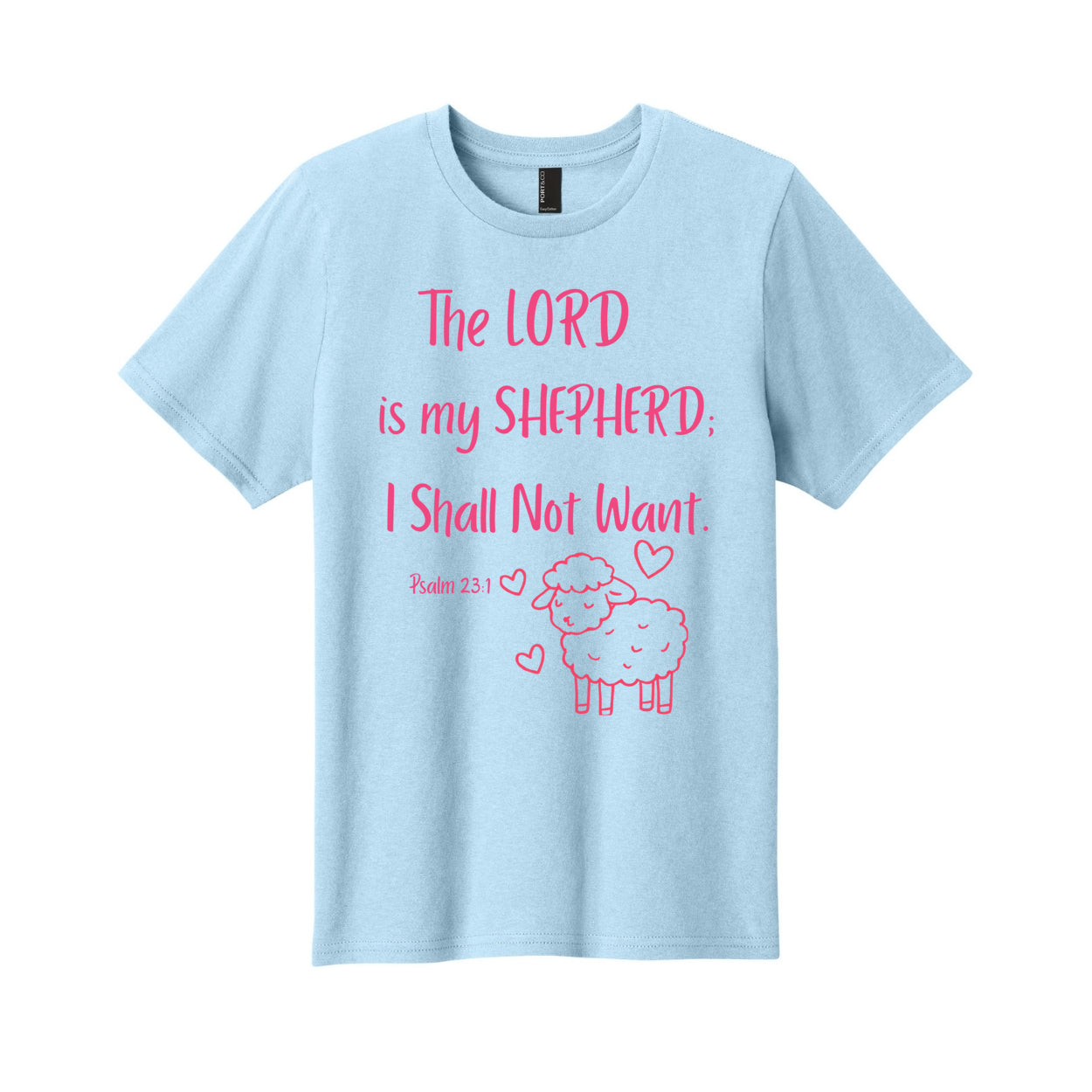 The Lord Is My Shepherd Children's Christian T-Shirt | Psalm 23:1 KJV