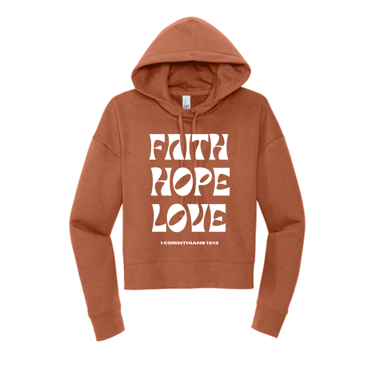 Faith Hope Love Women’s Crop Fleece Hoodie