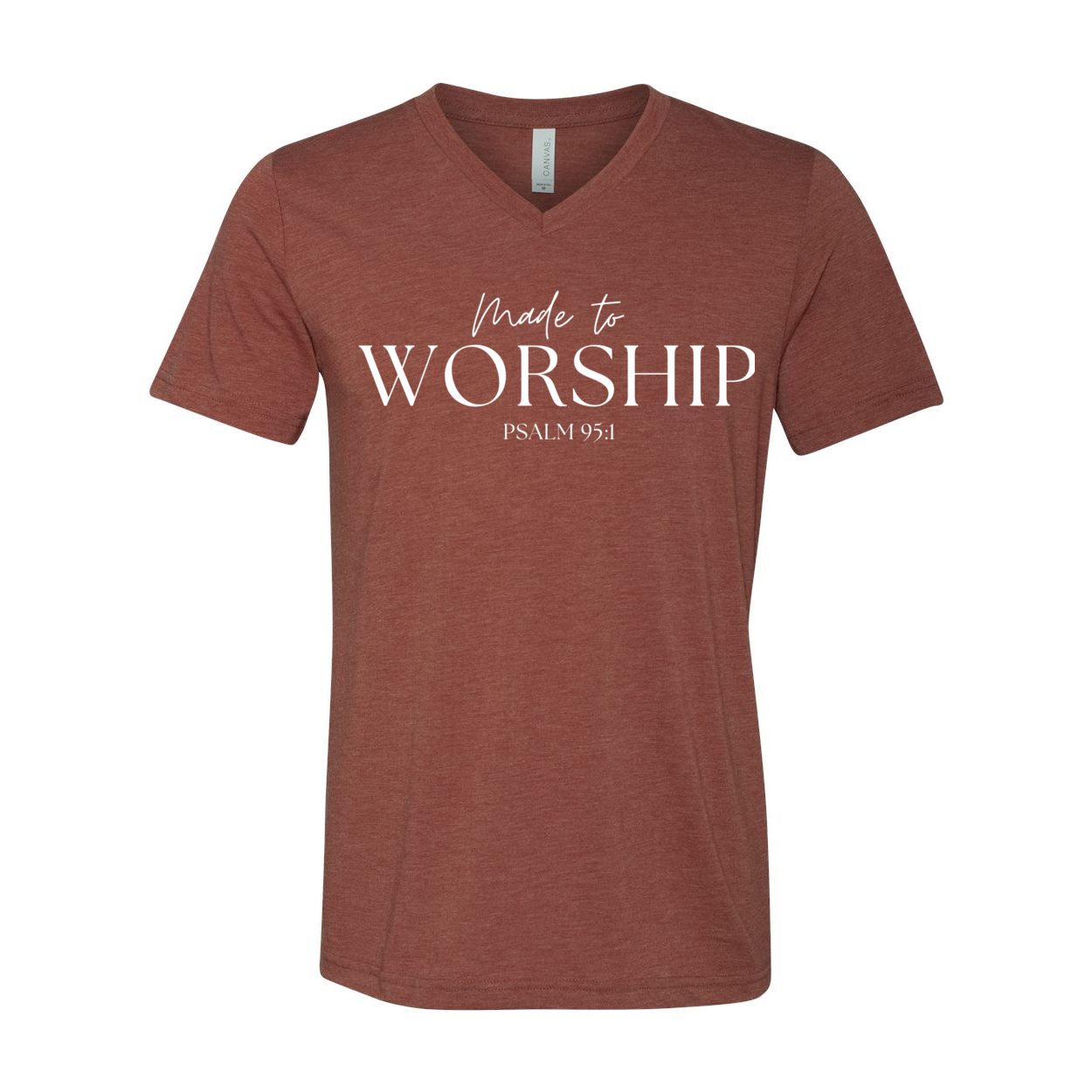 Made To Worship Tri-blend Unisex V-Neck T-shirt