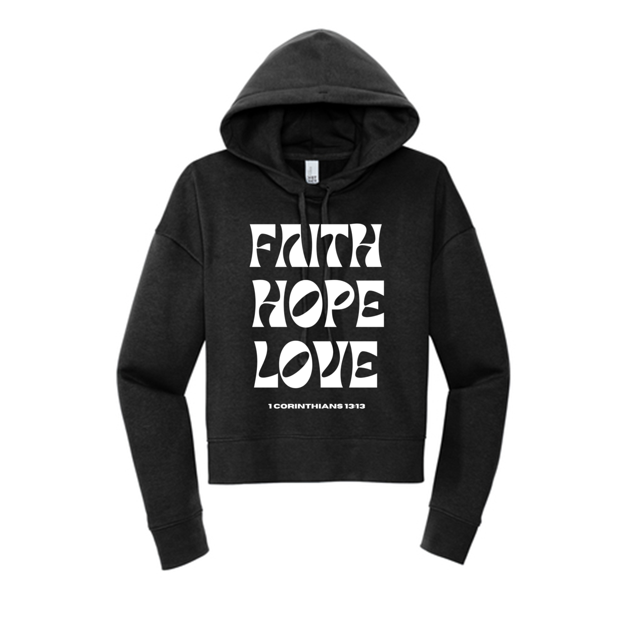 Faith Hope Love Women’s Crop Fleece Hoodie